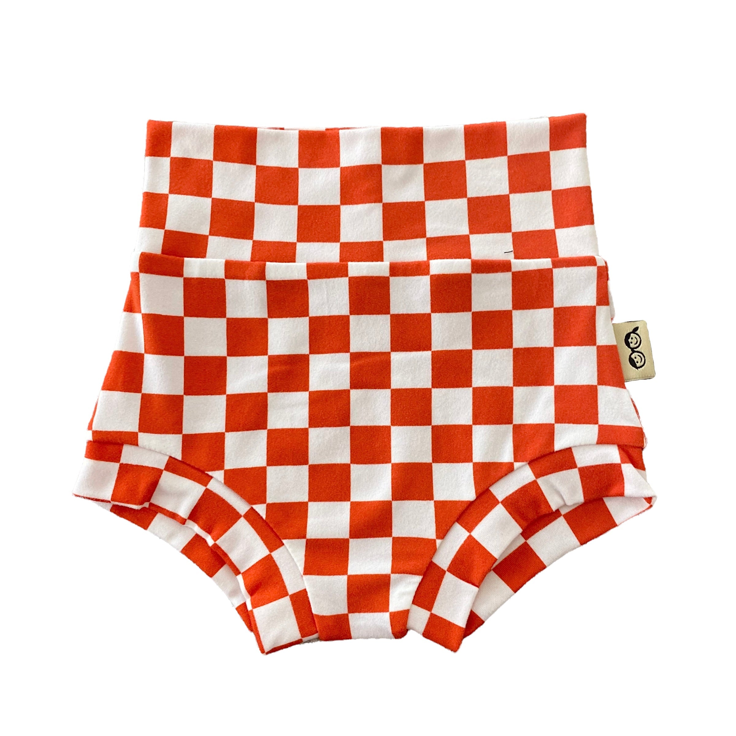 Orange Retro Checkered Bummies