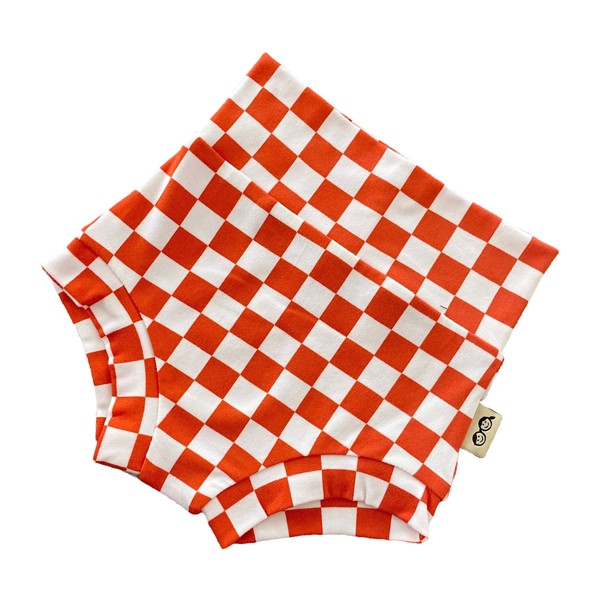 Orange Retro Checkered Bummies