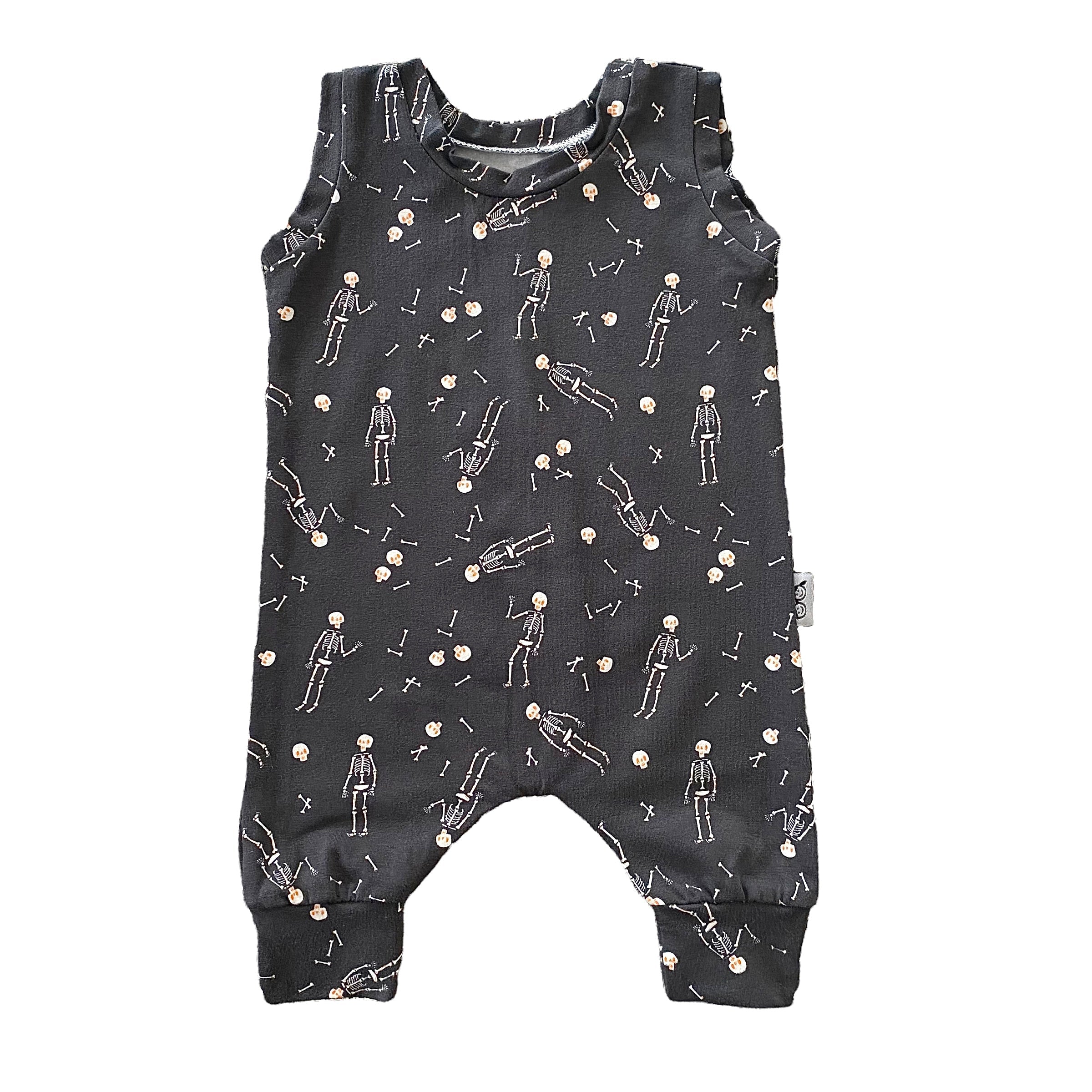 Skeleton Halloween Harem Romper