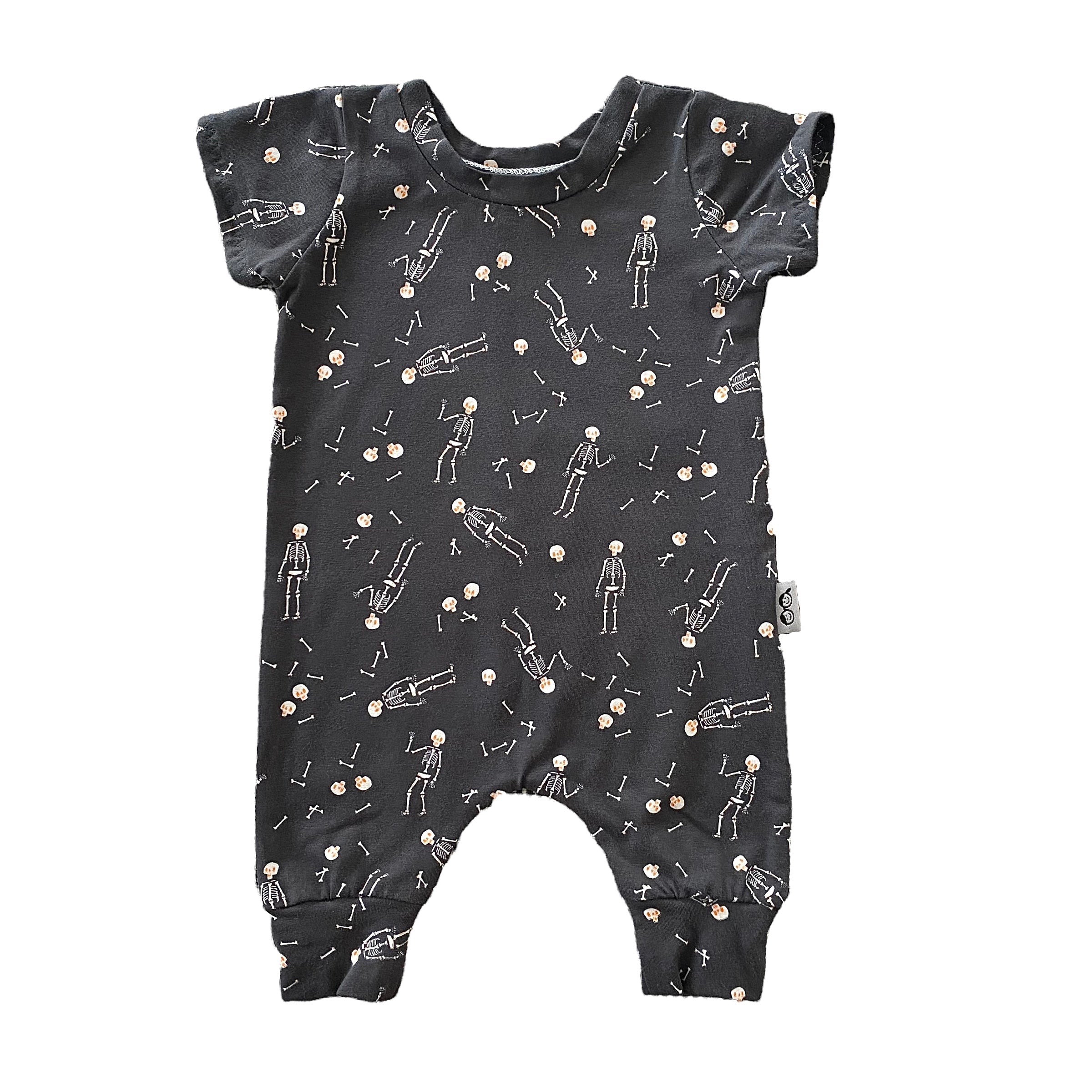 Skeleton Halloween Harem Romper