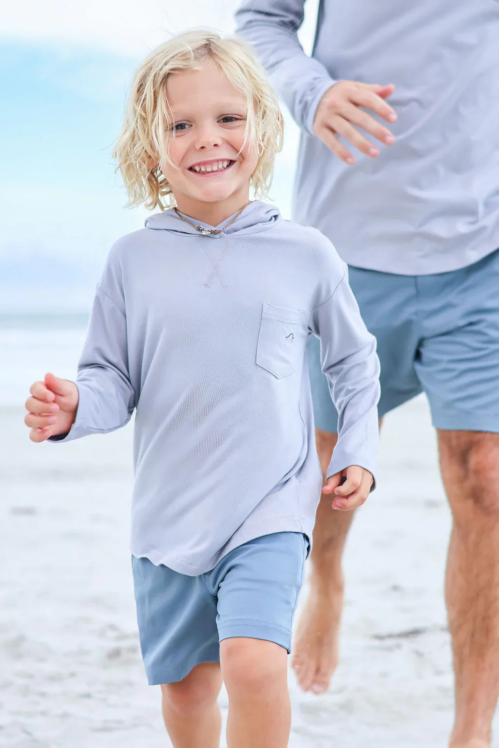 Kid's Breezy Bamboo Hoodie Smoke