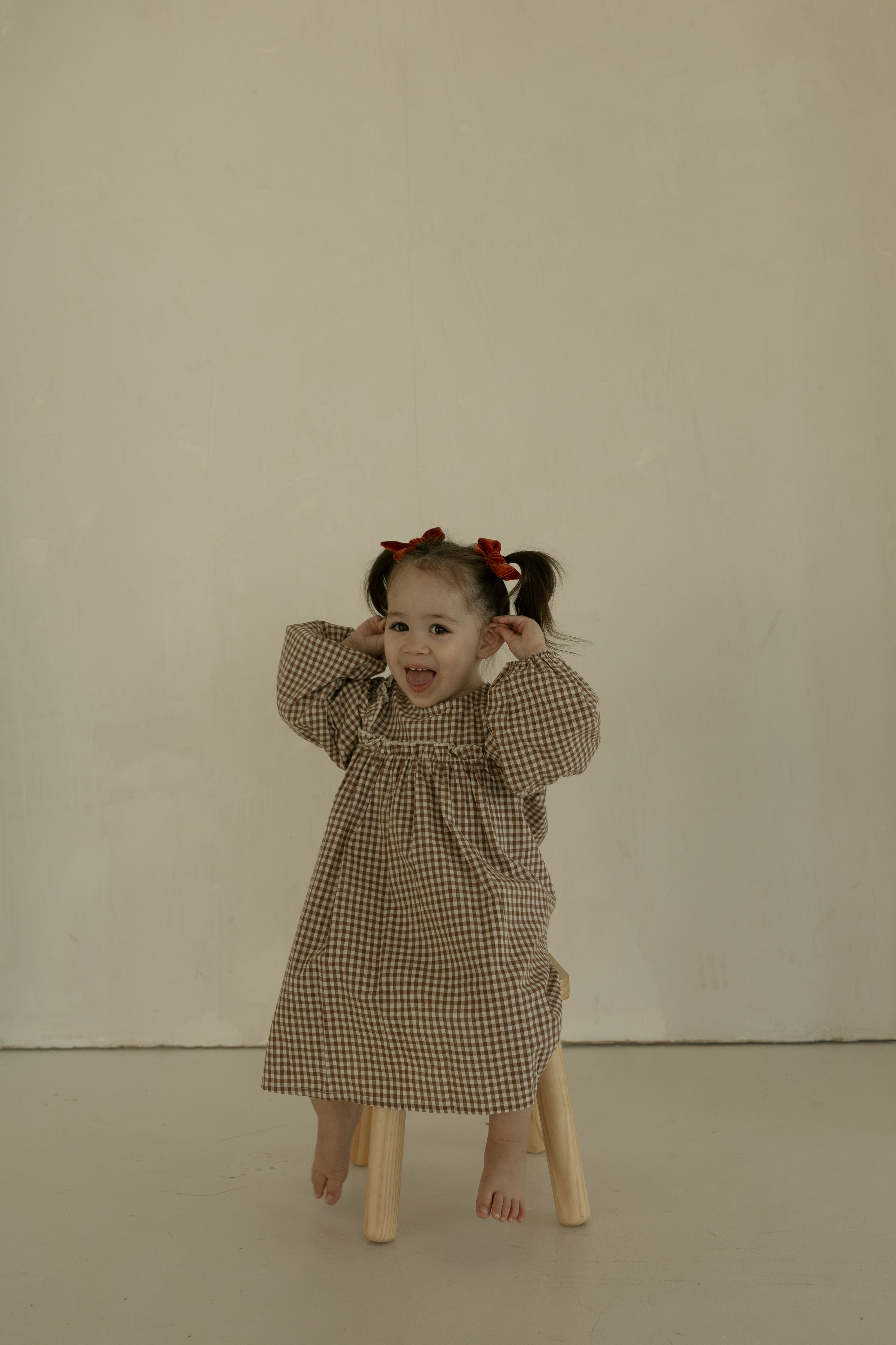 Child Long Sleeve Dress | Honey Gingham