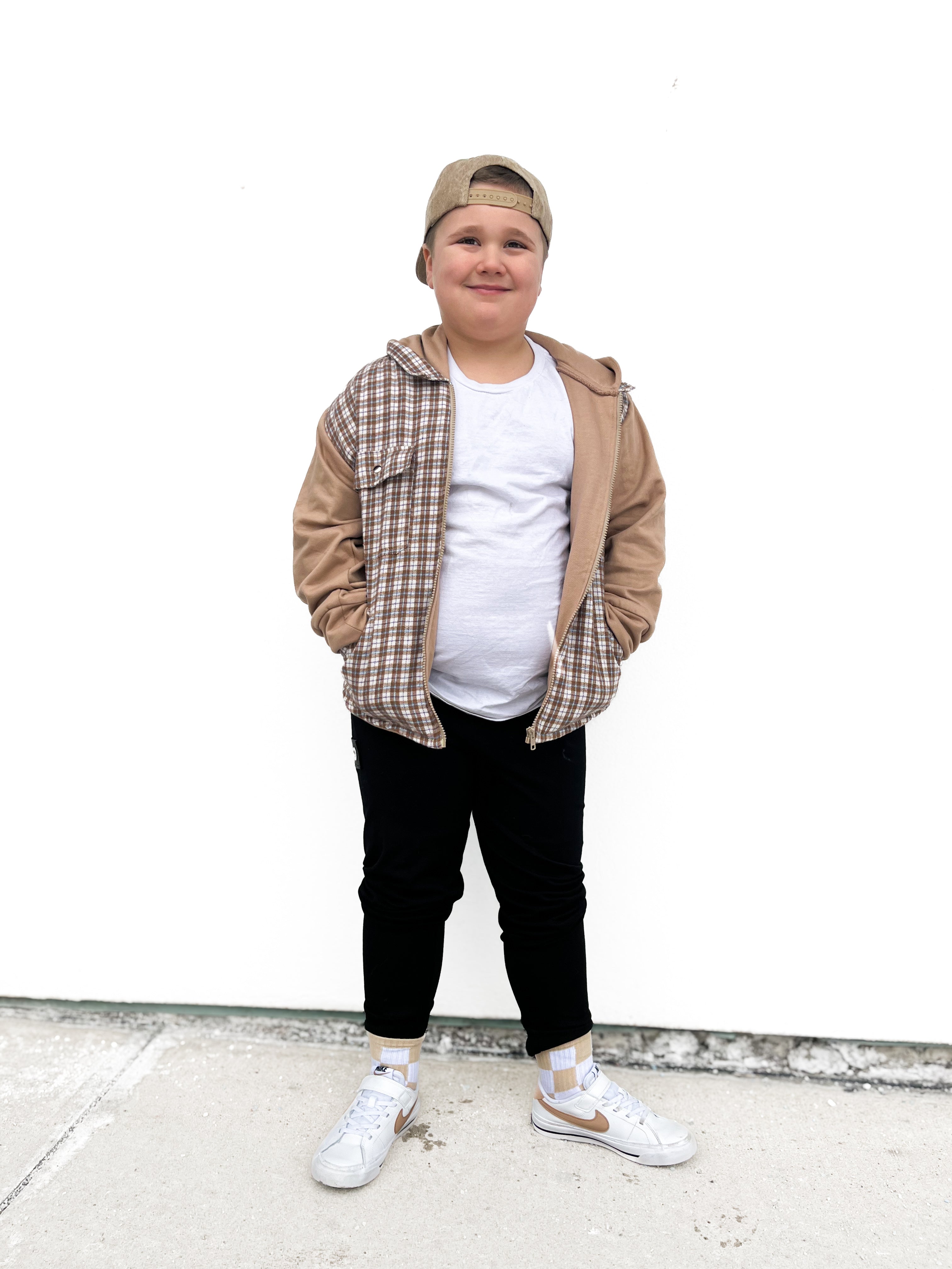 Beige + White Checker