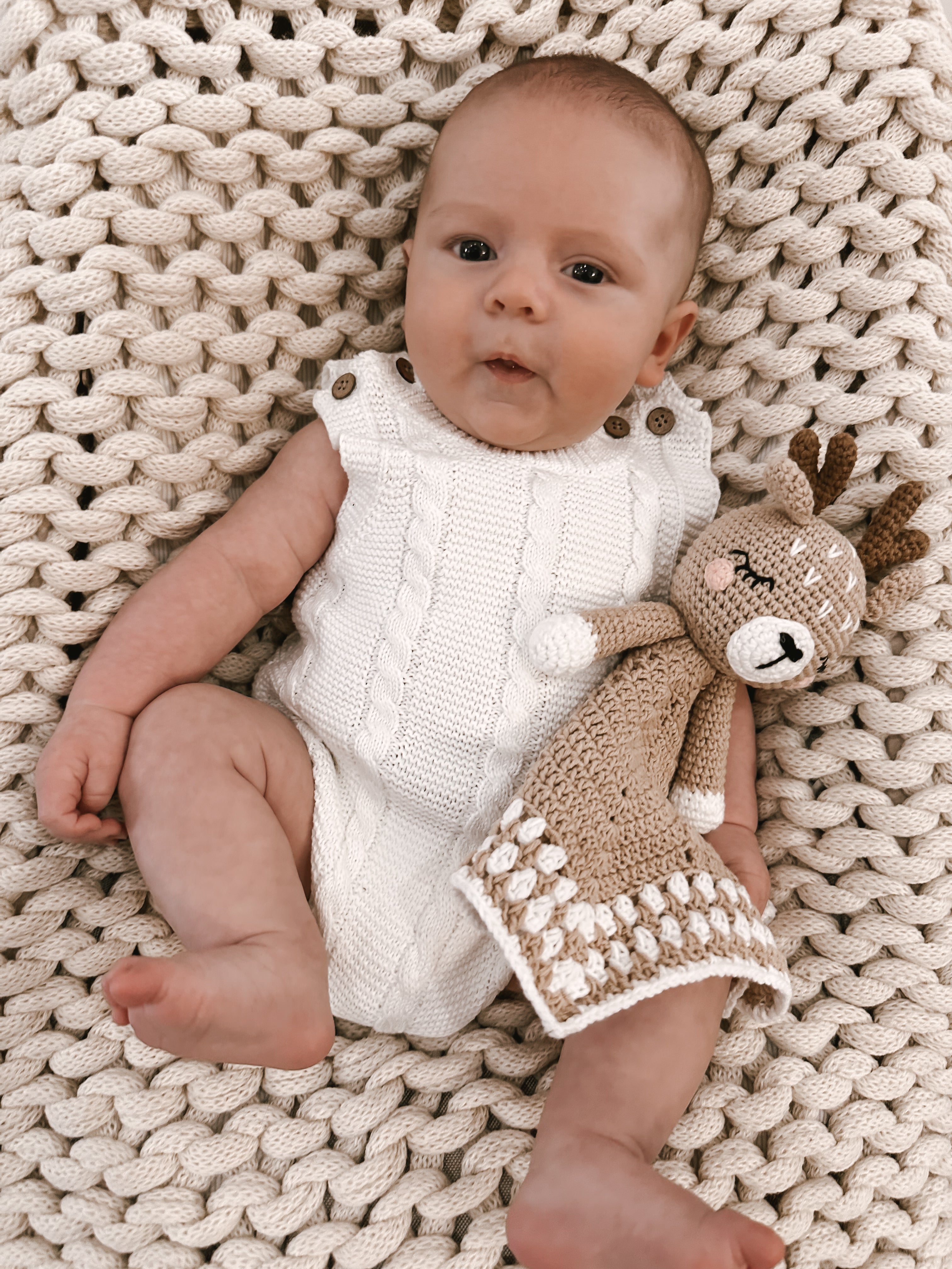 Cable Knit Summer Romper - White