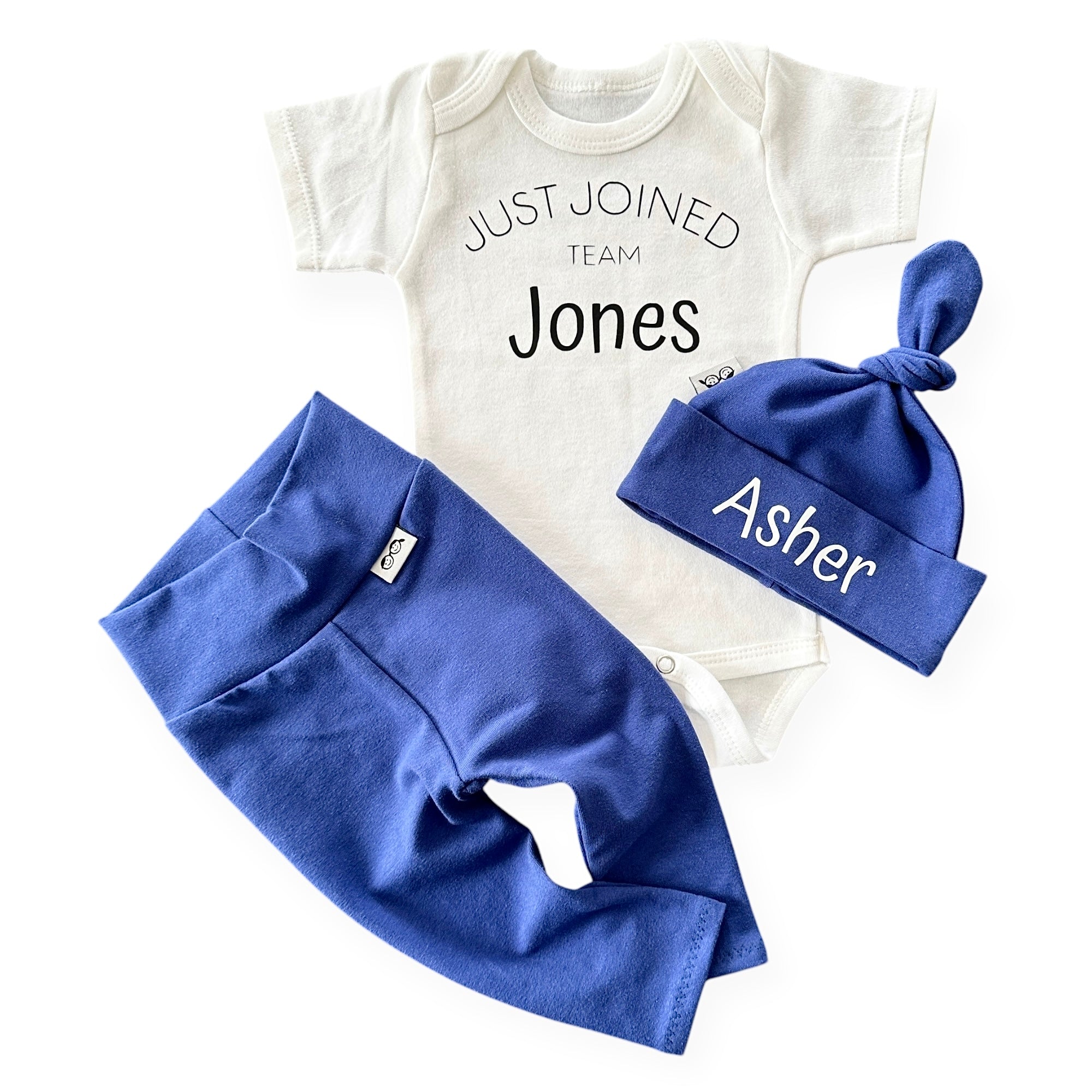 Personalized Boy Coming Home Outfit - Custom Name Bodysuit (u Choose Color)