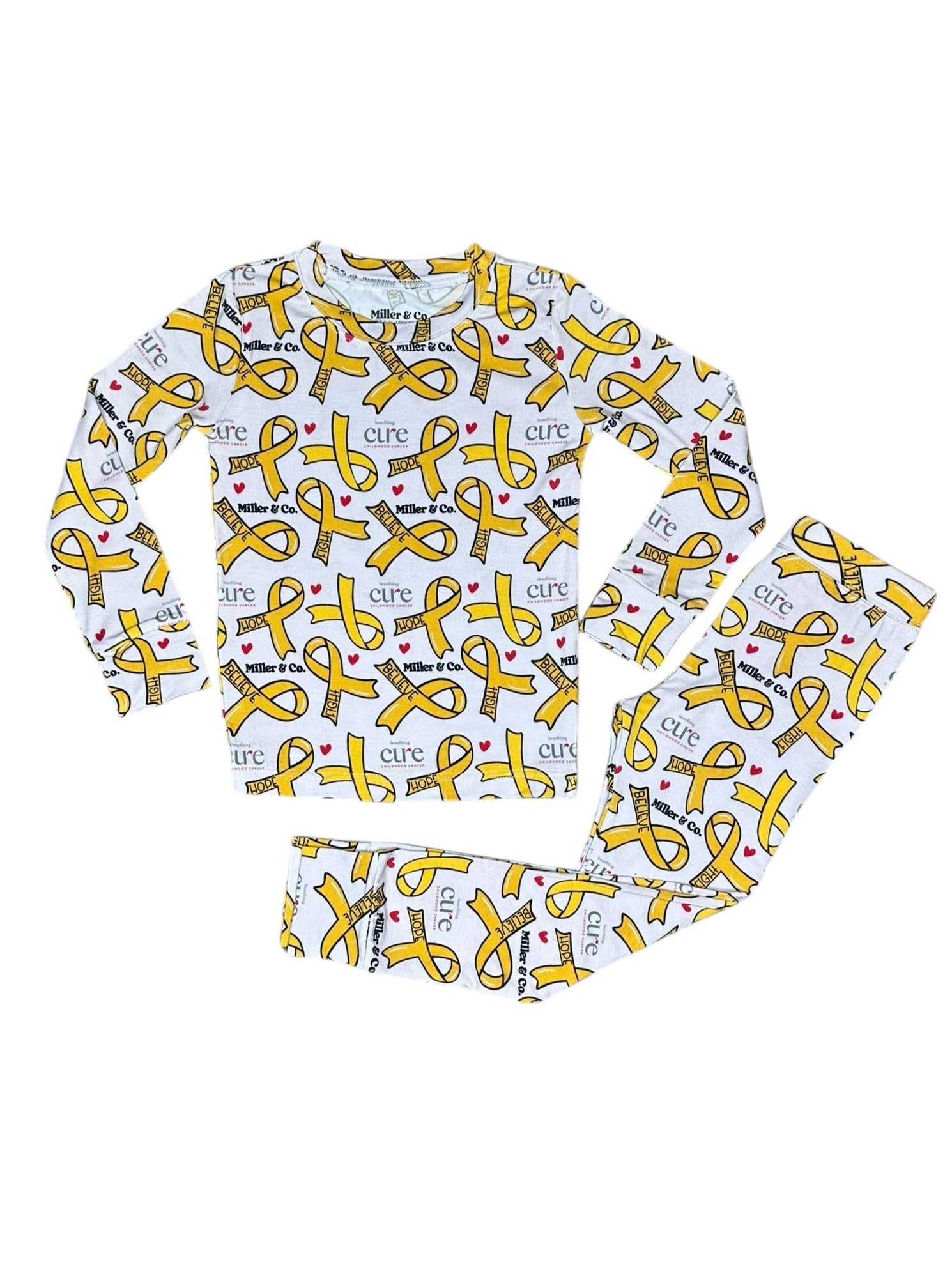 Bamboo Two Piece Pajama Set, Cure Childhood Cancer