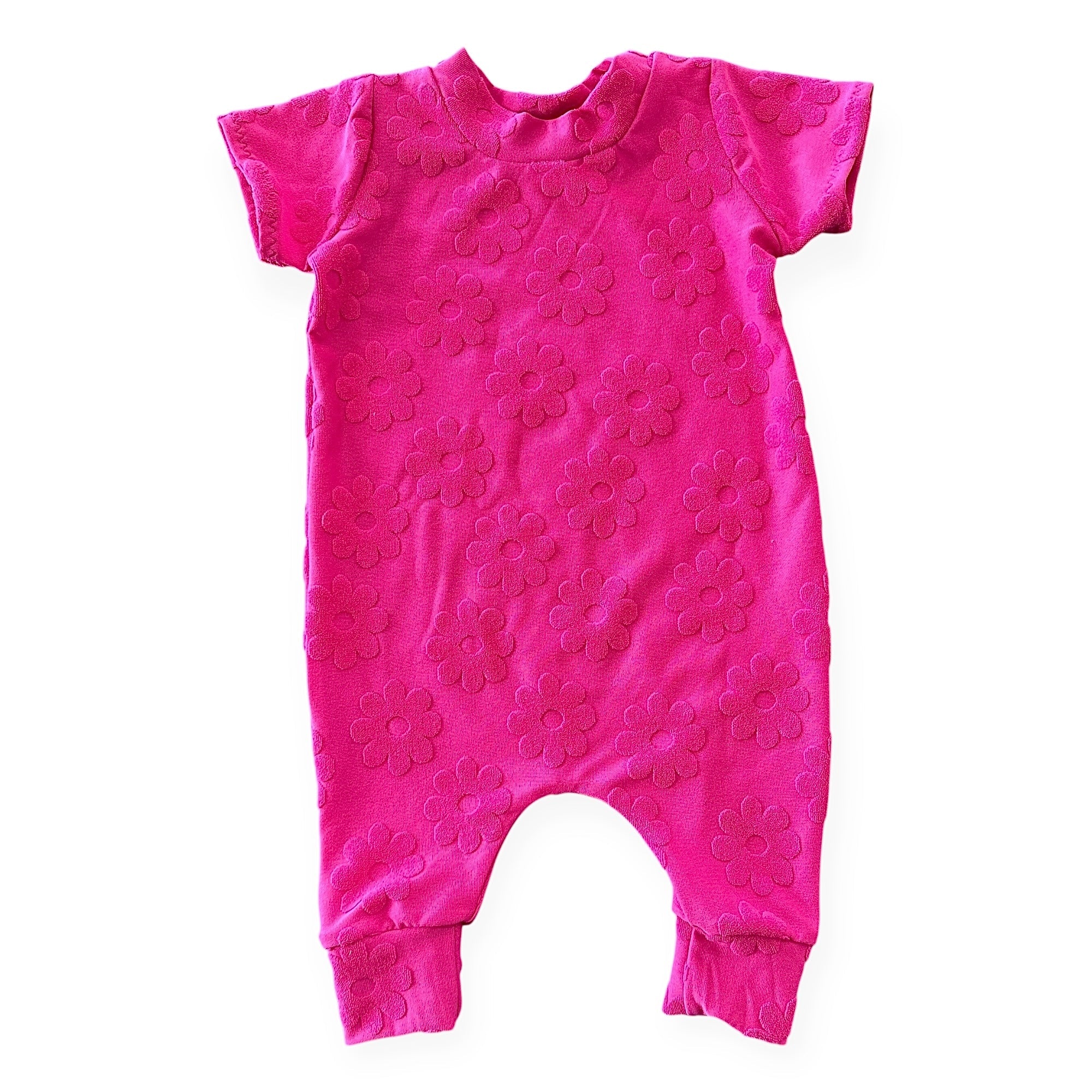 Groovy Bloom Textured Harem Rompers