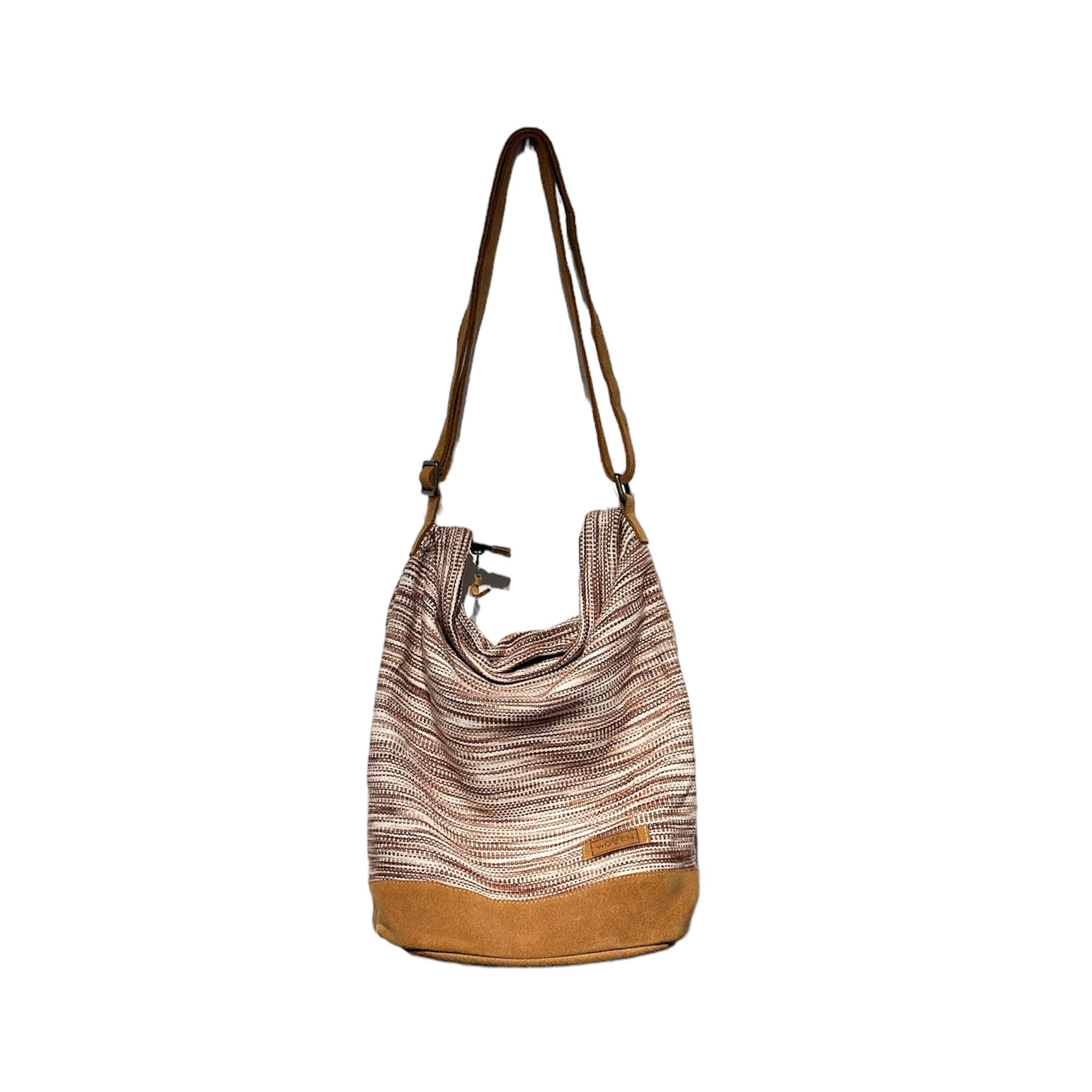 Woven Zipper Sling Bag - Wavy