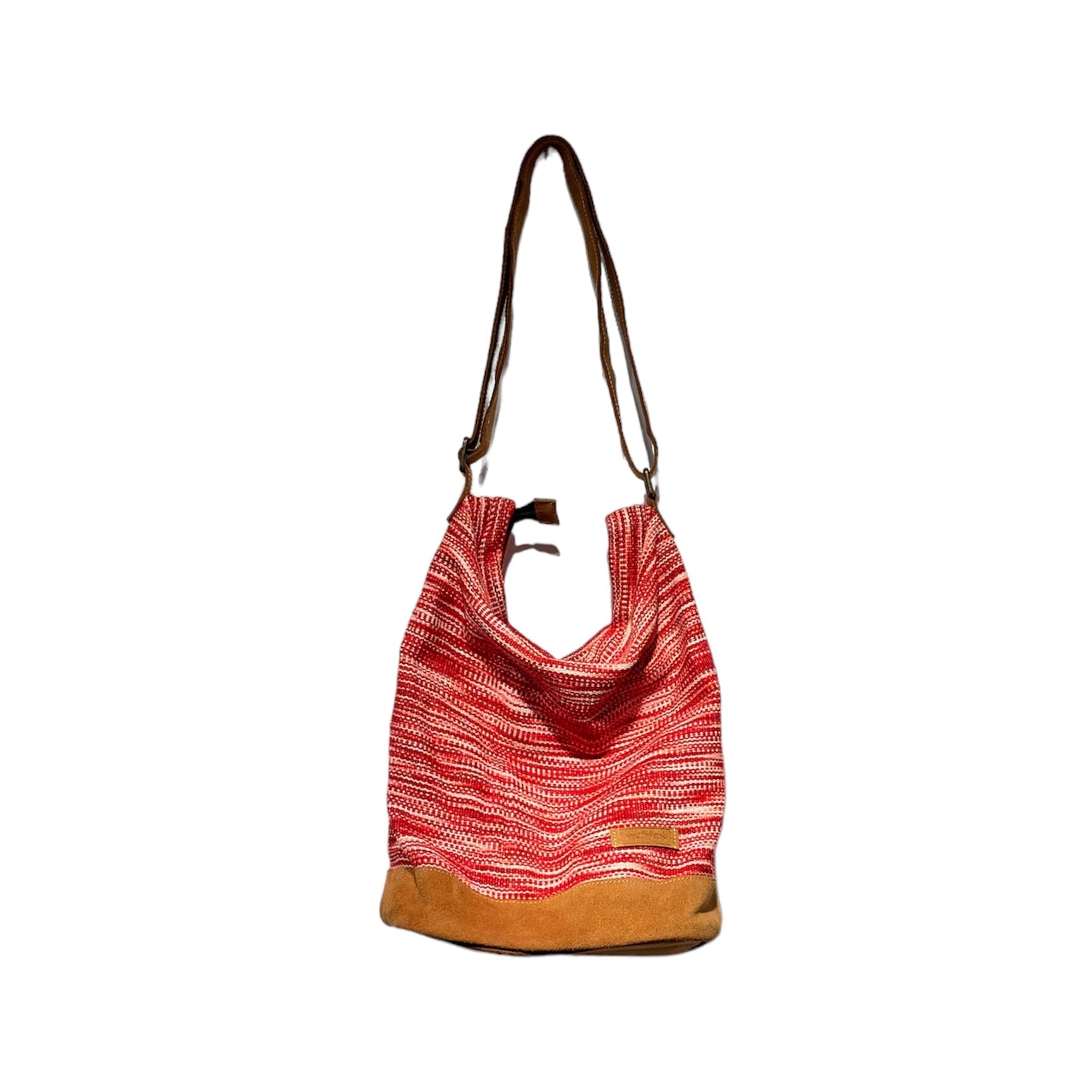 Woven Zipper Sling Bag - Wavy