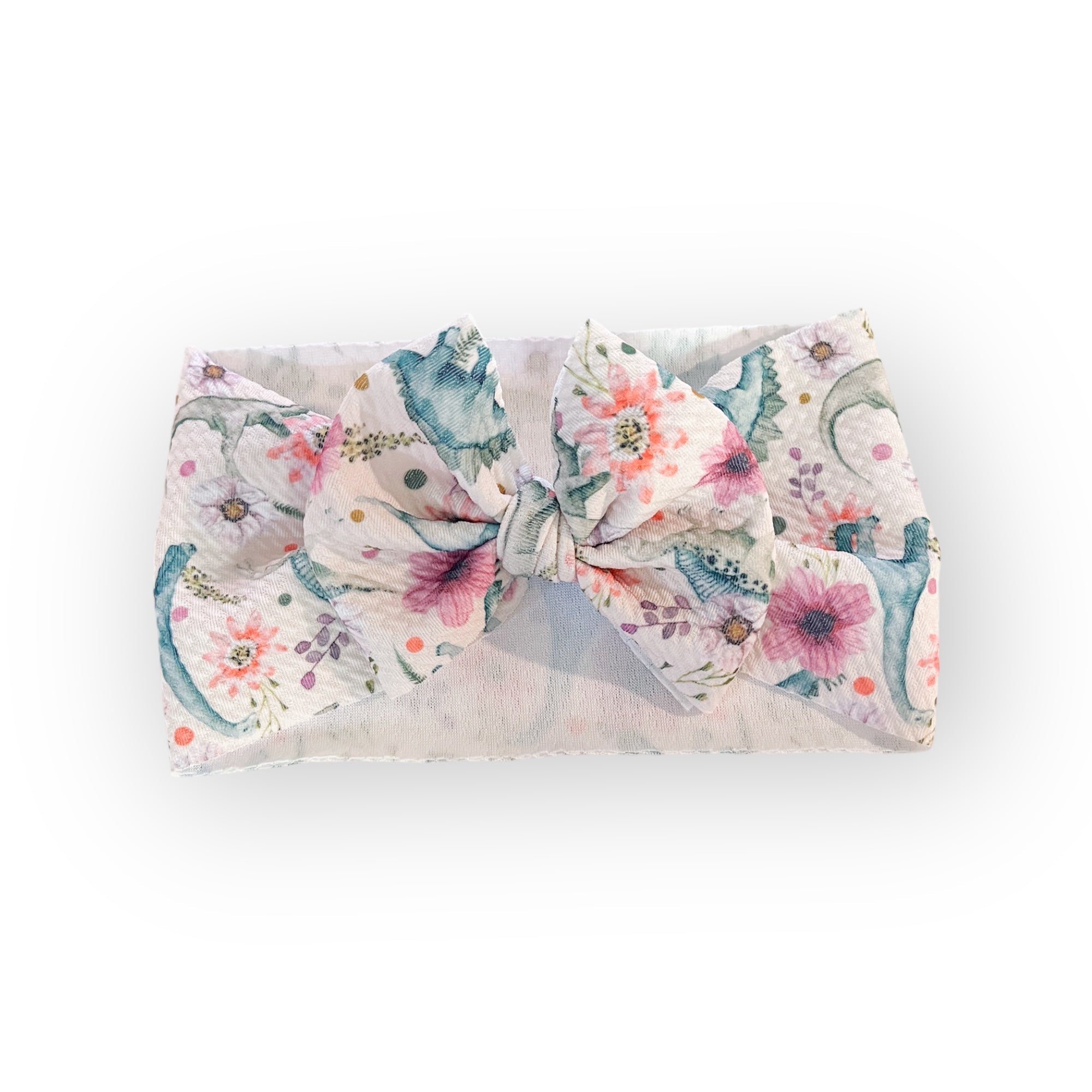 Dino Floral Headwrap Bow