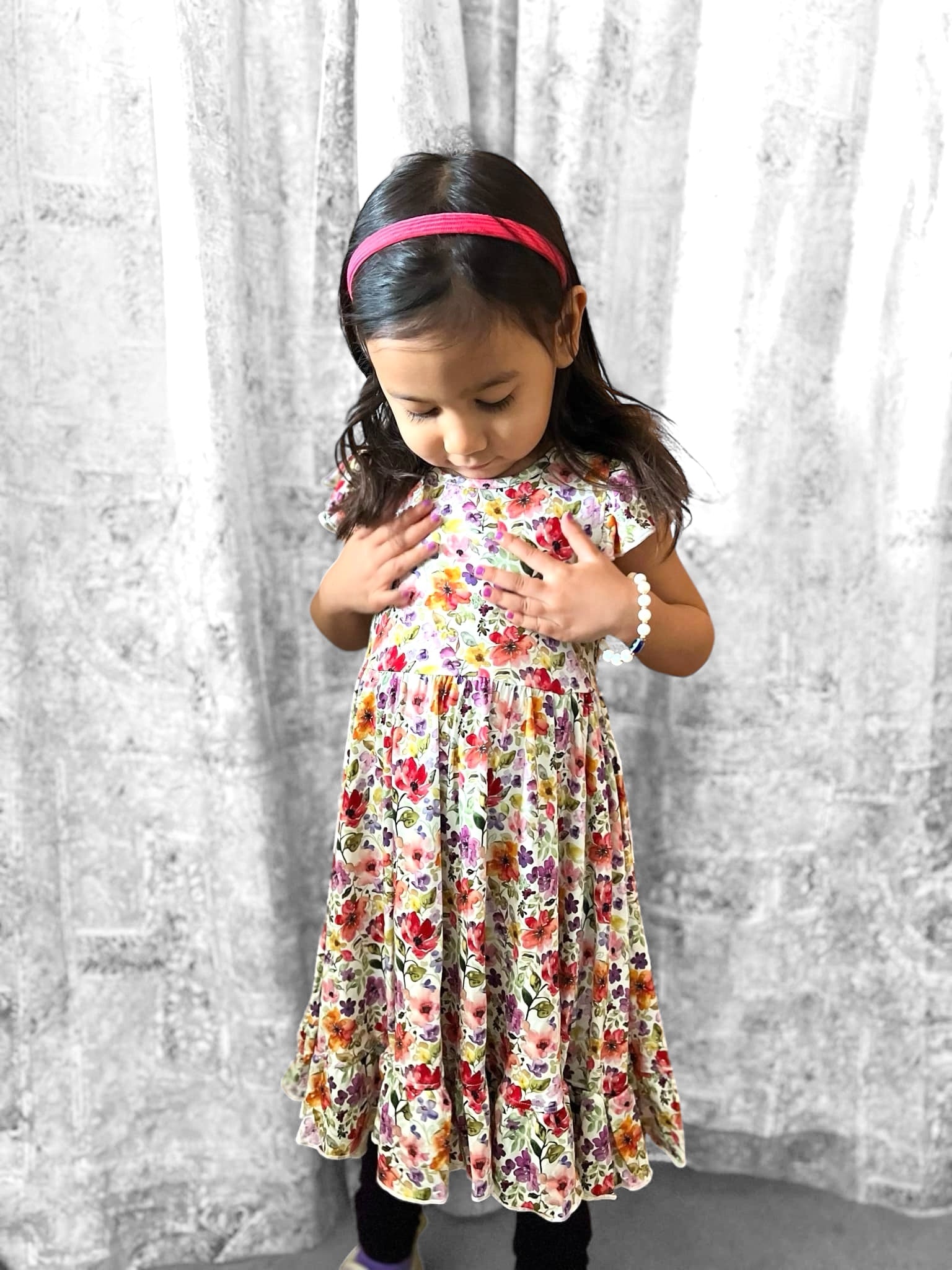 Watercolor Floral Twirl