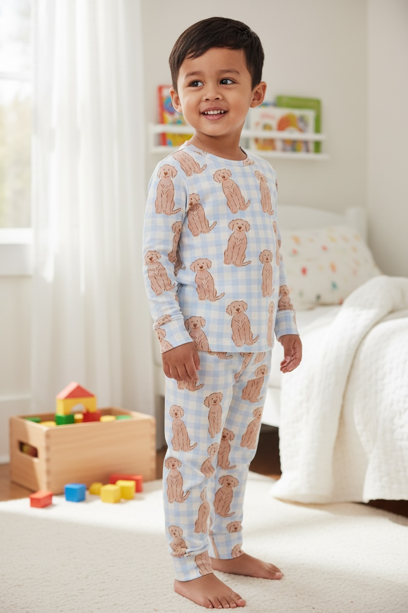 Golden Retriever Bamboo Toddler 2 Piece Set