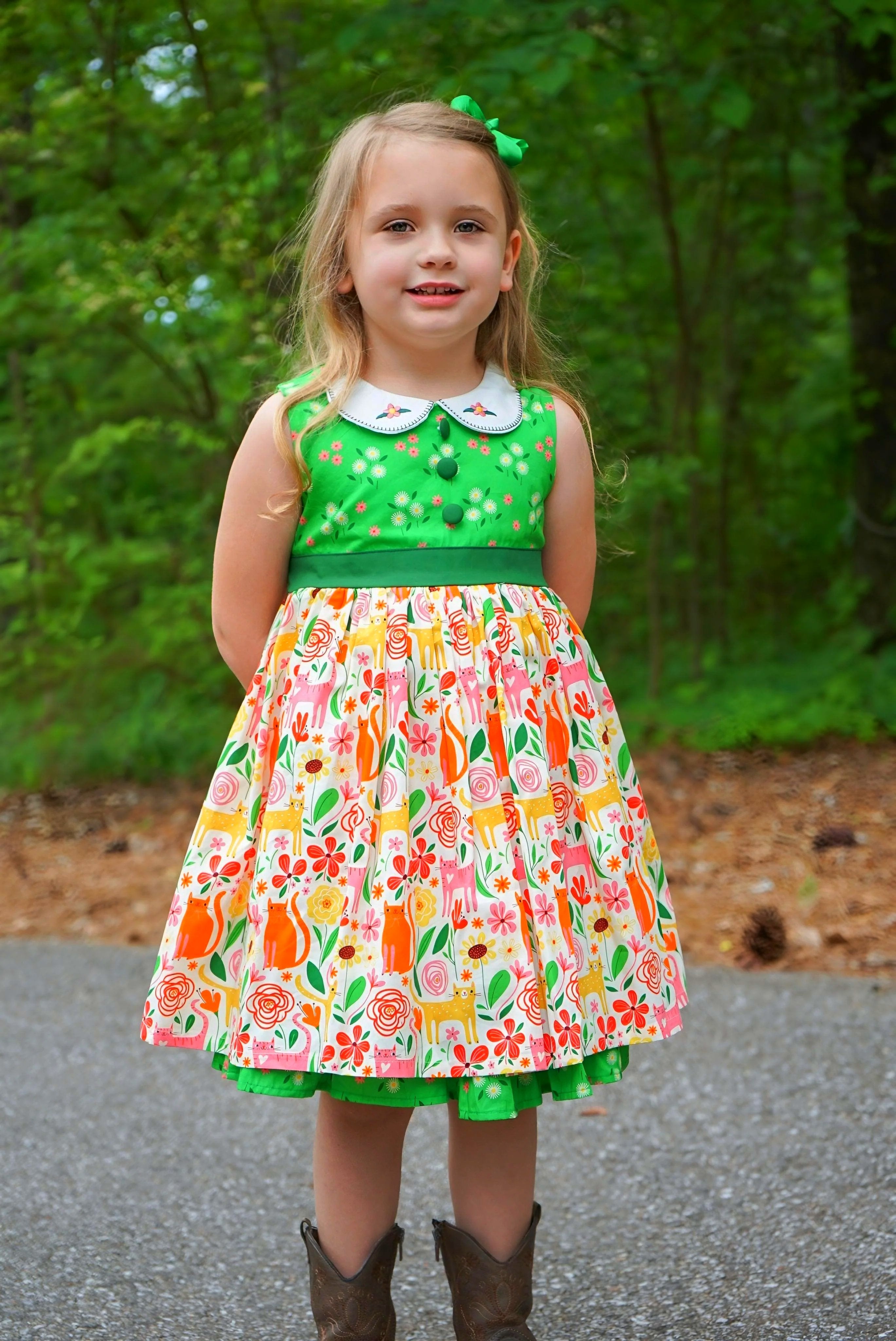 Cat's Meow Vintage Lolly Dress W/ Hair Bow
