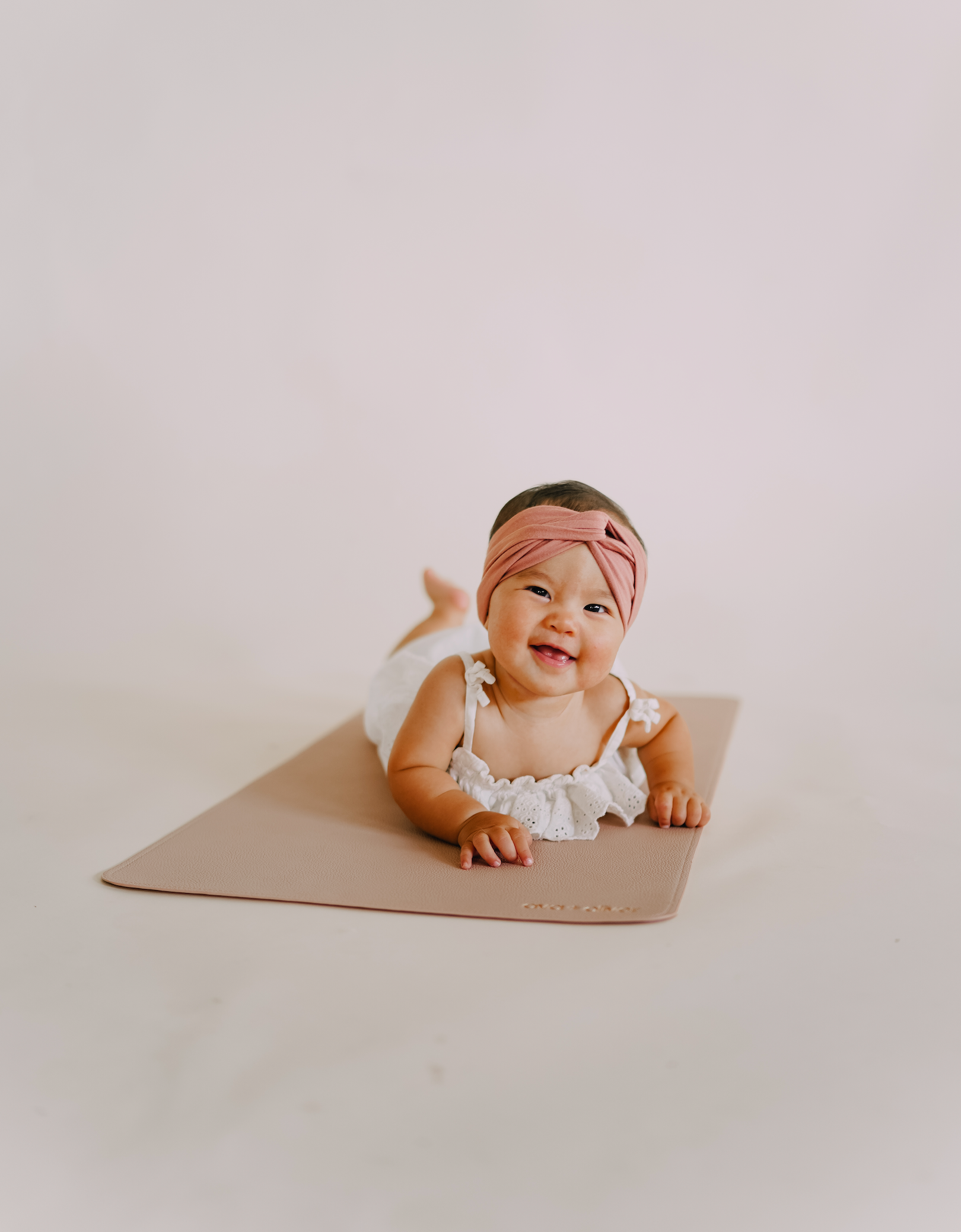 Vegan Leather Changing Mat | Pink Sand