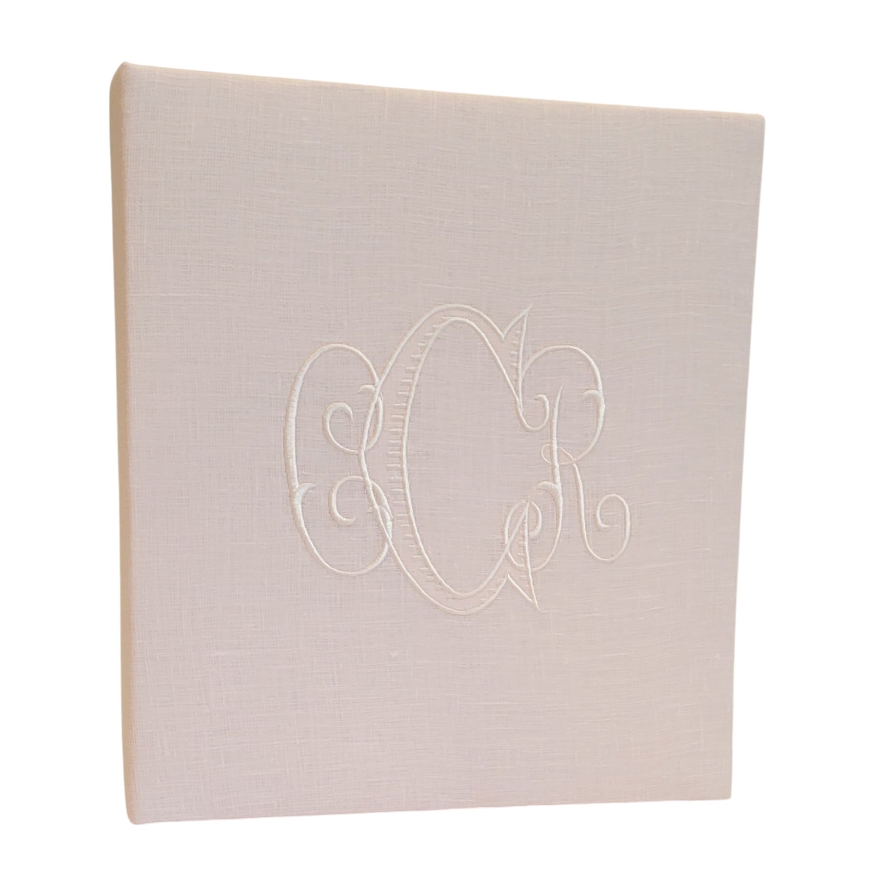 Baby Memory Book - Pink Linen (no Bow)