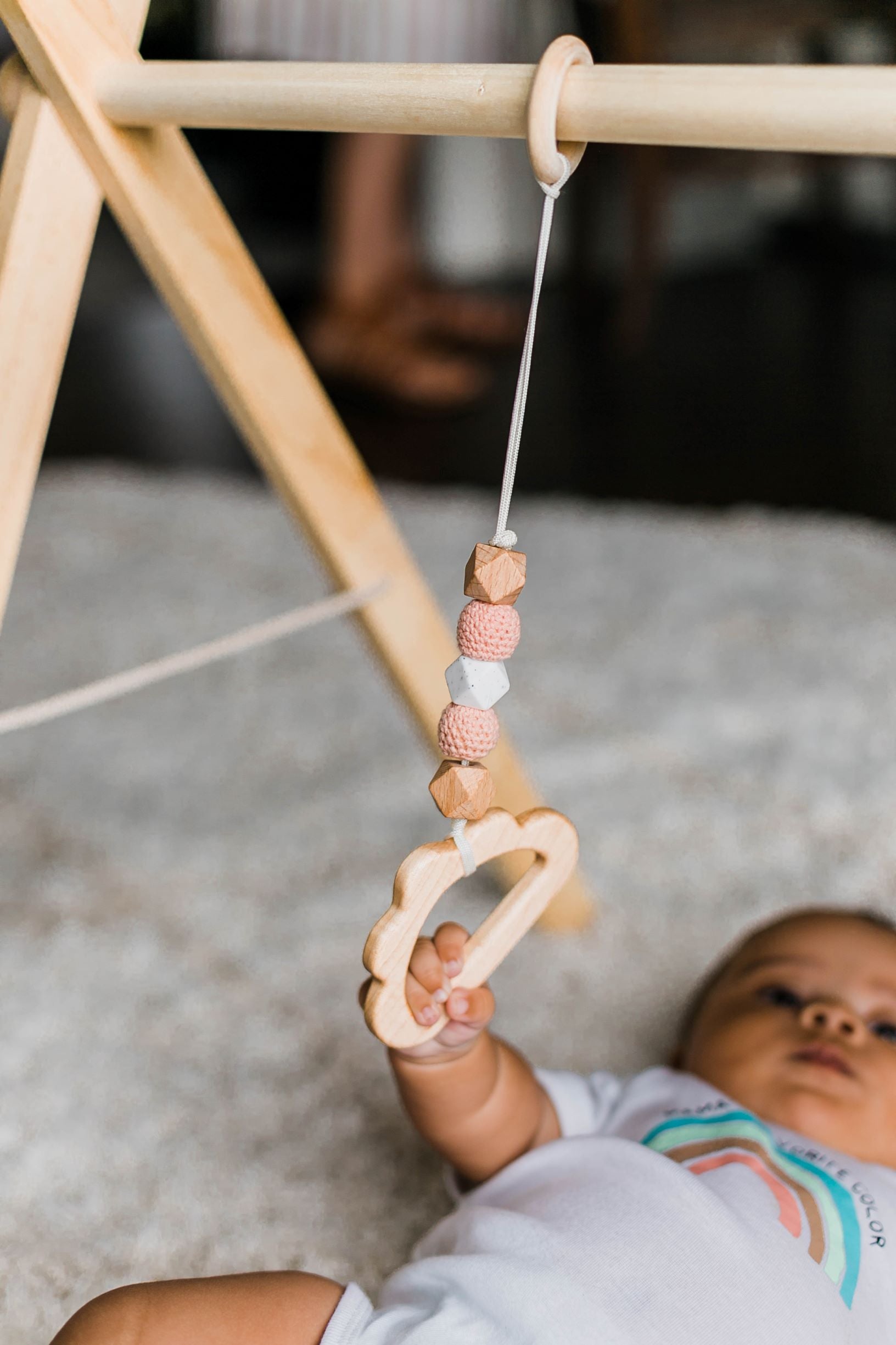 Rainbow Baby Play Gym - Blush