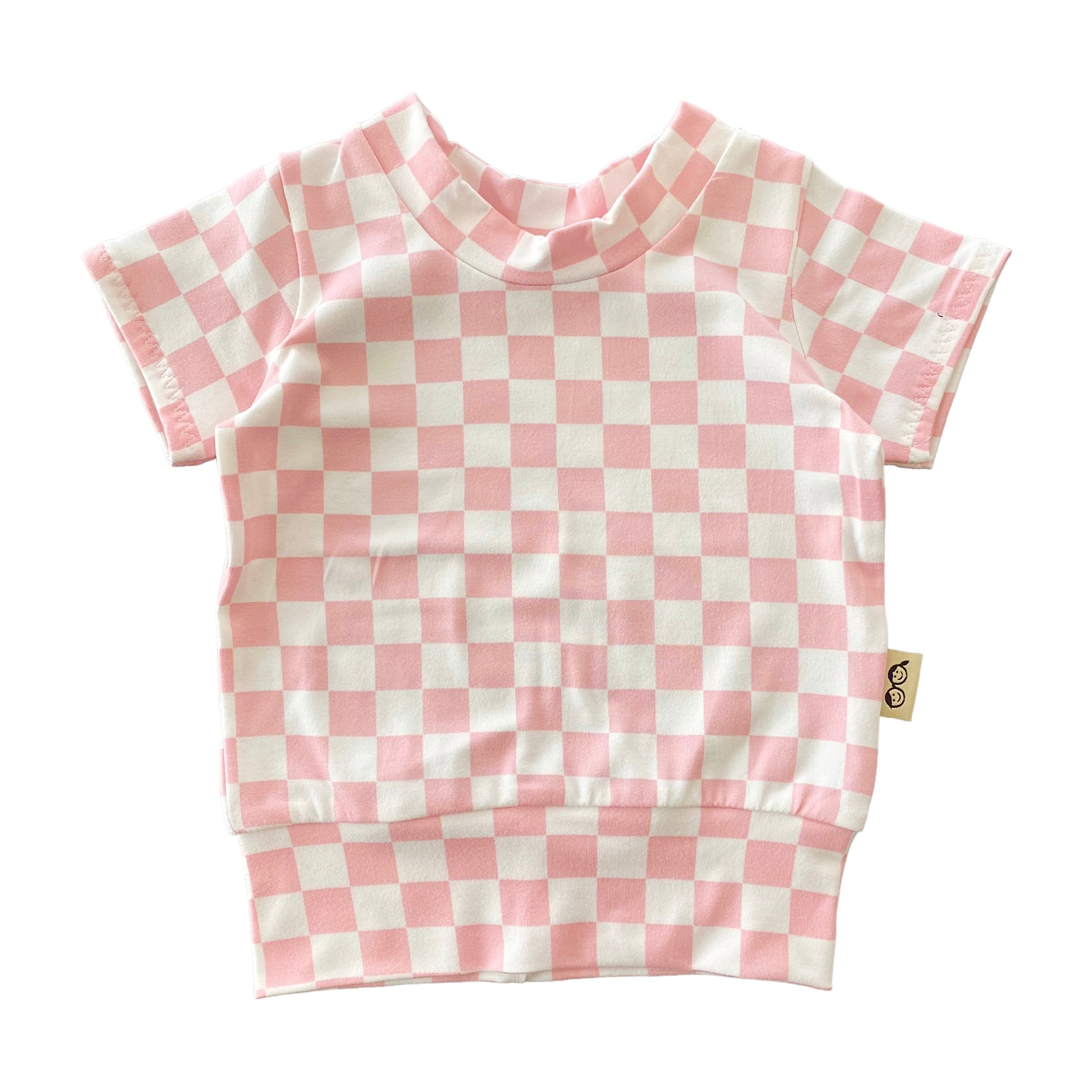Pink Retro Checkered Summer Lounge Set