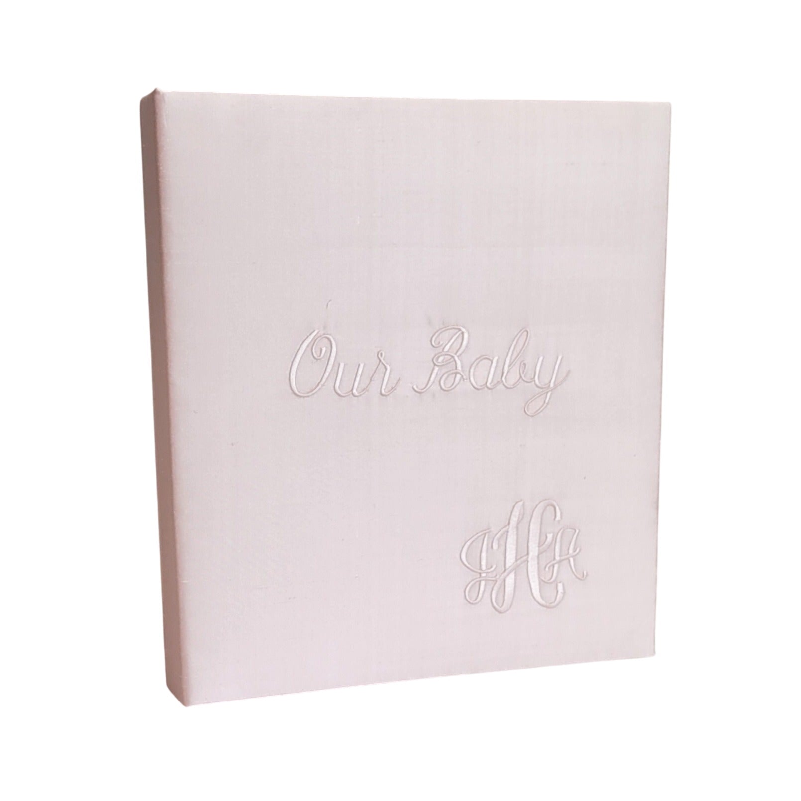 Baby Memory Book - Pink Shantung (no Bow)
