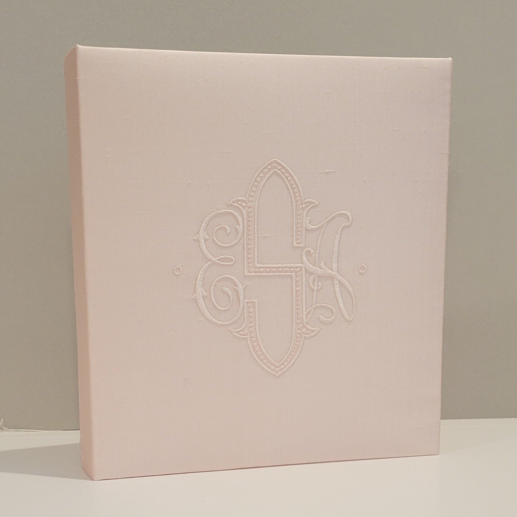 Baby Memory Book - Pink Shantung (no Bow)