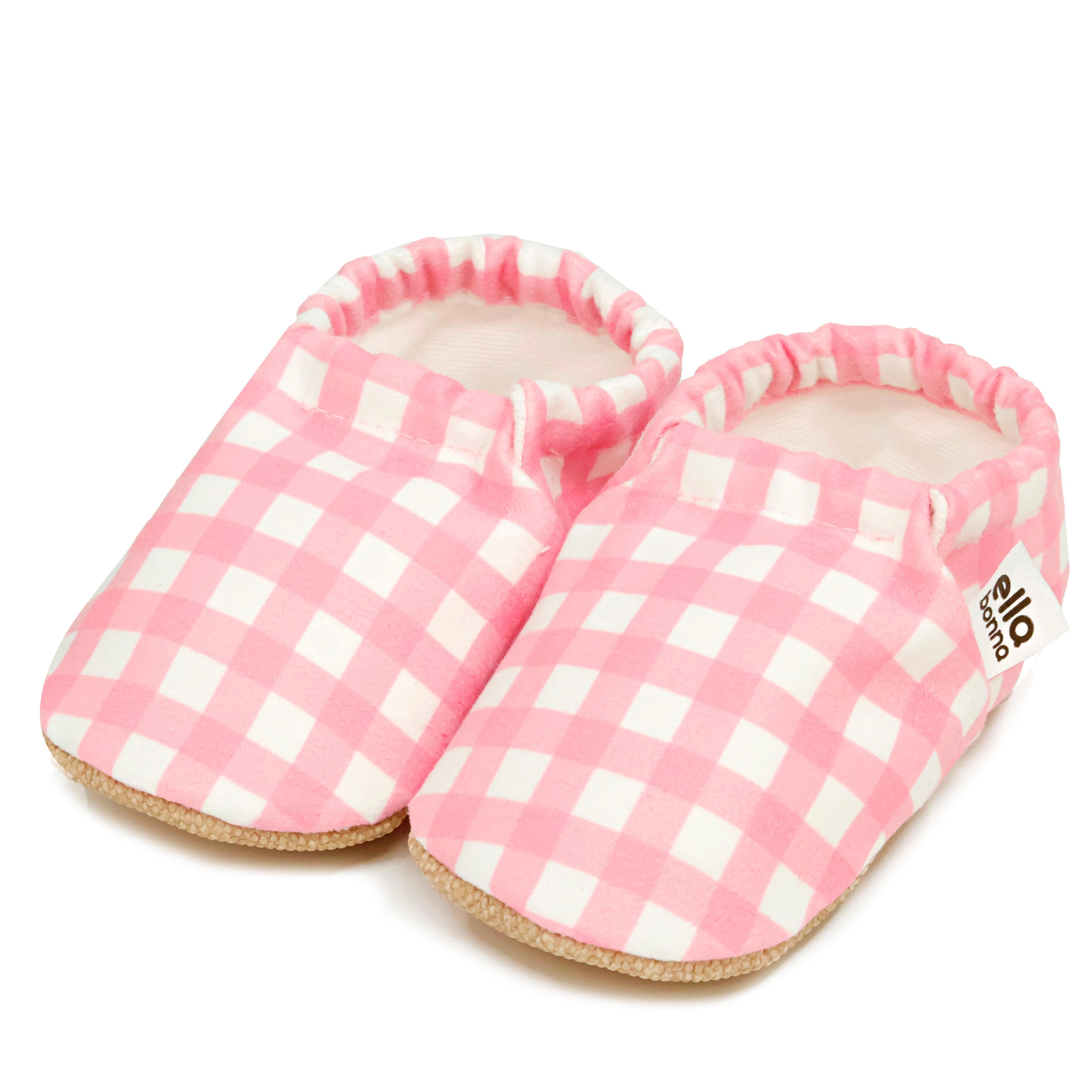 Moccasins, Slippers, Pink Striped