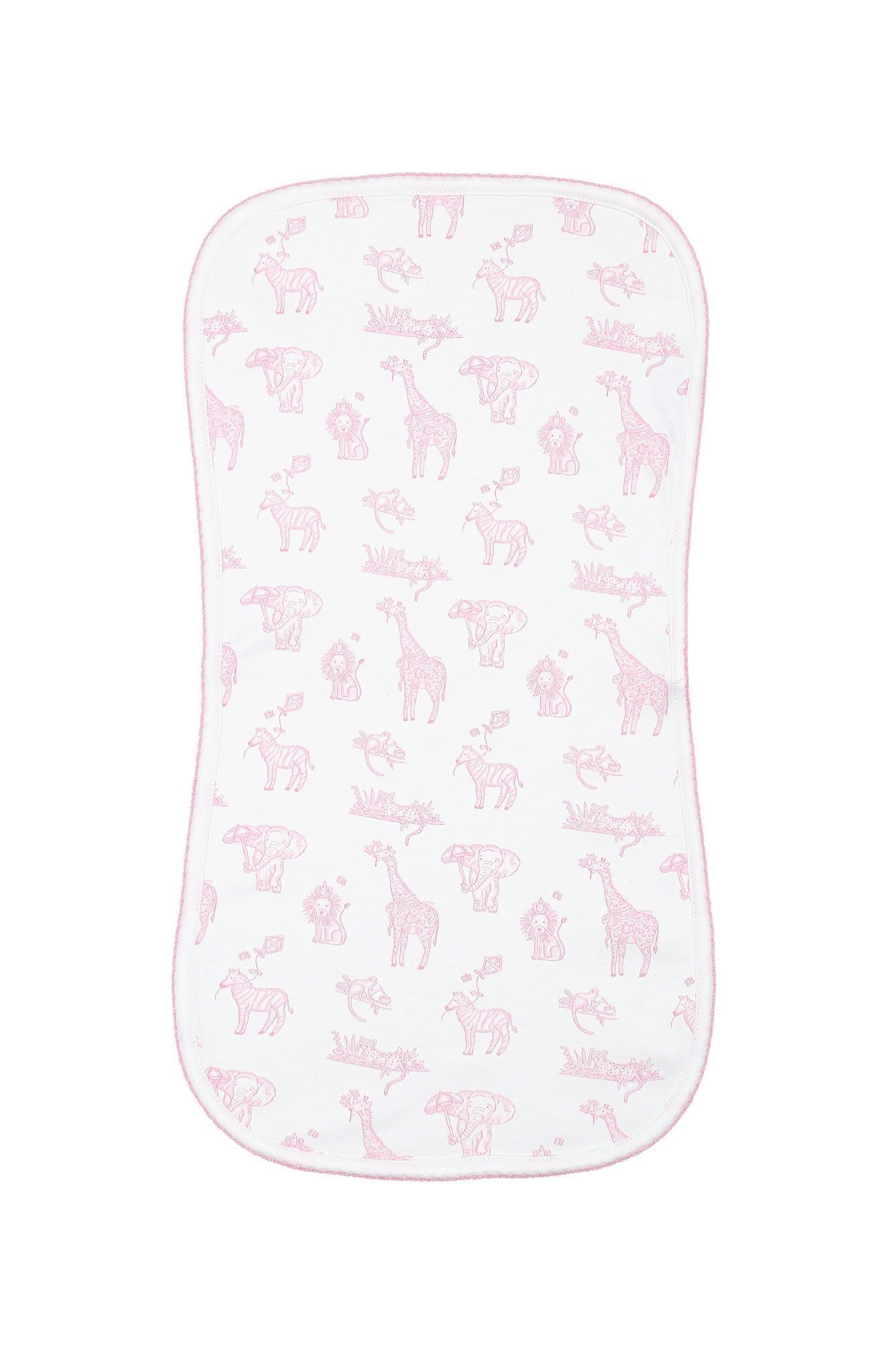 Pink Safari Burp Cloth