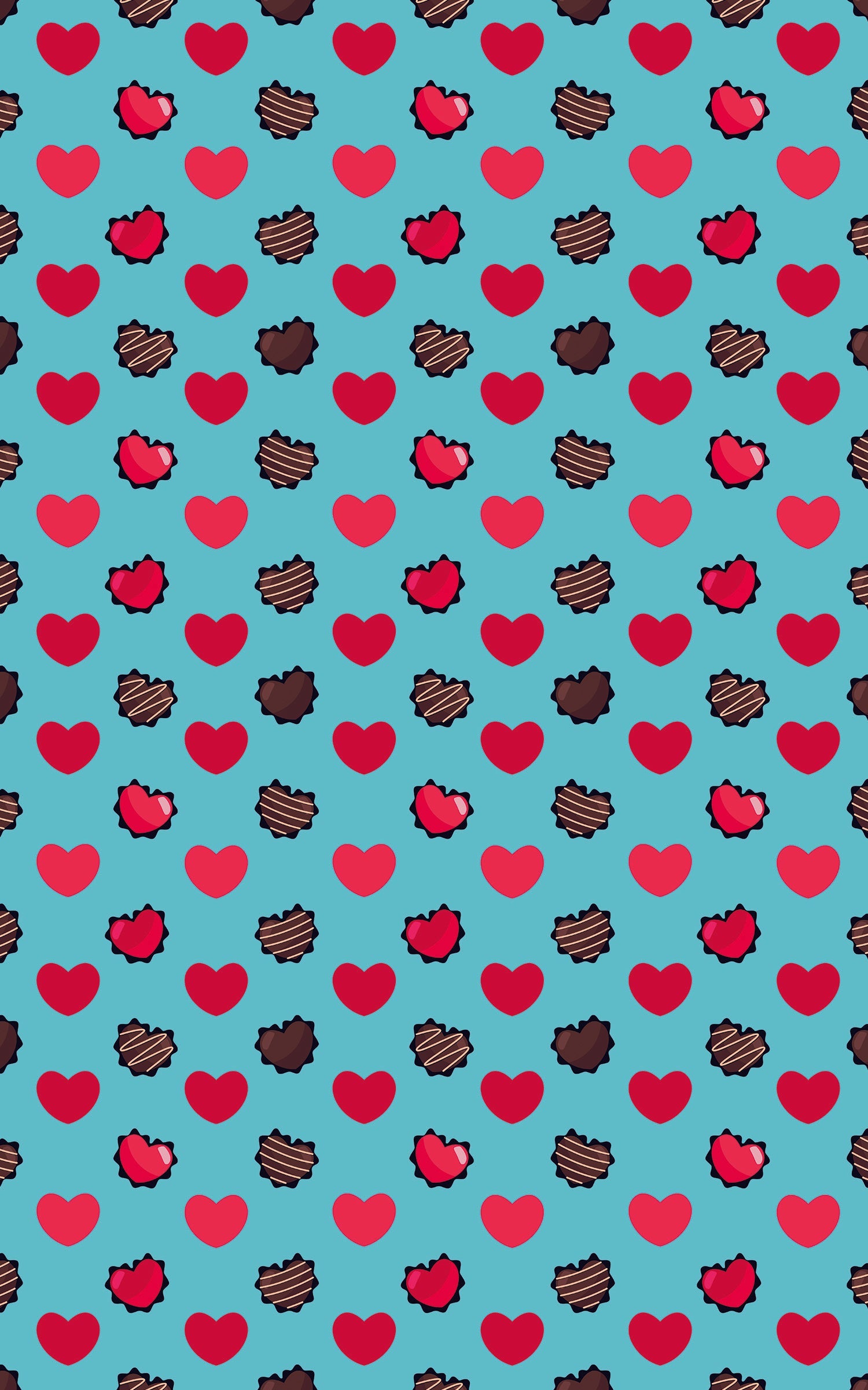 Hearts Choco Blue