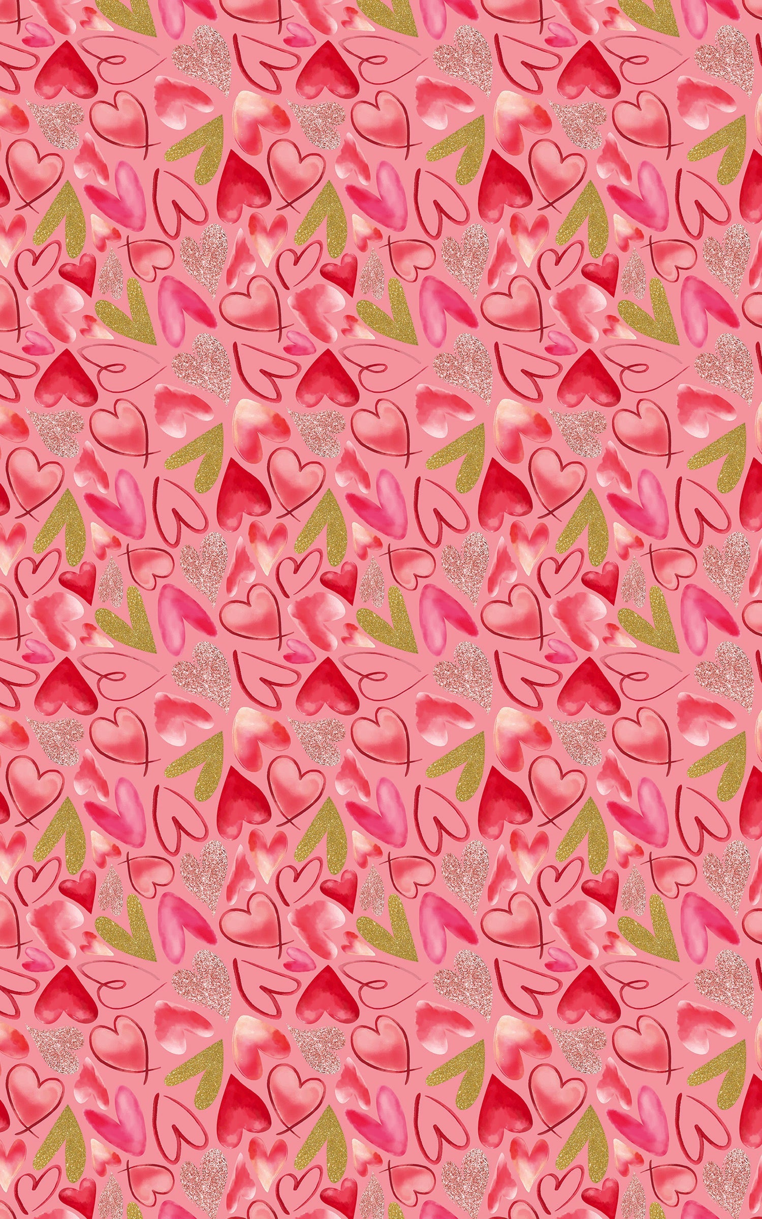 Mixed Hearts Pink
