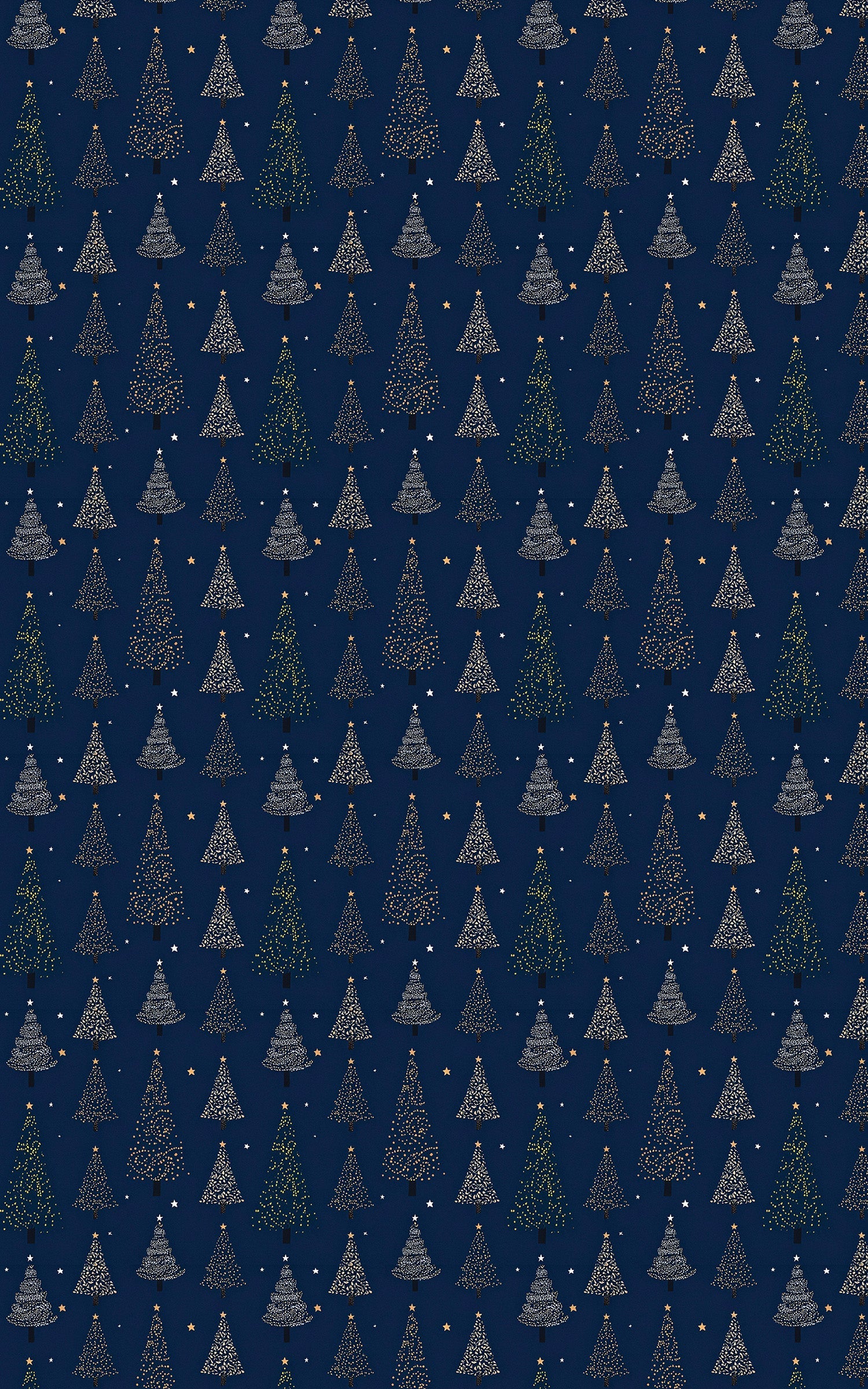 Night Christmas Trees