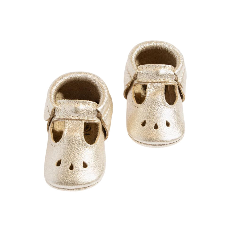 Platinum Mary Jane Baby Shoe