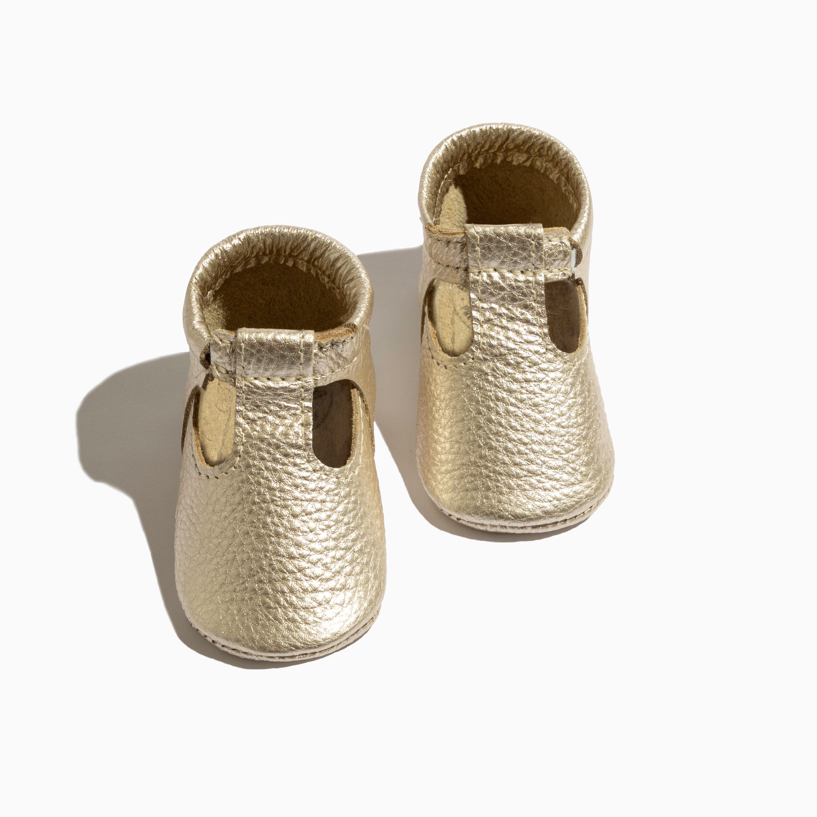 Platinum T-bar Baby Shoe