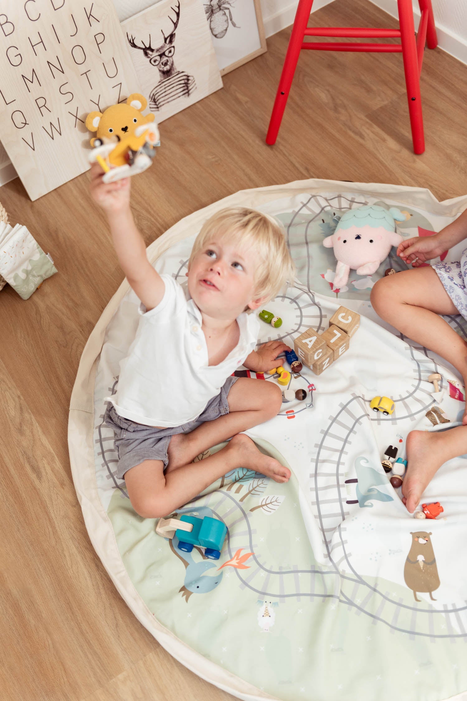 Trainmap/bears Toy Storage Bag