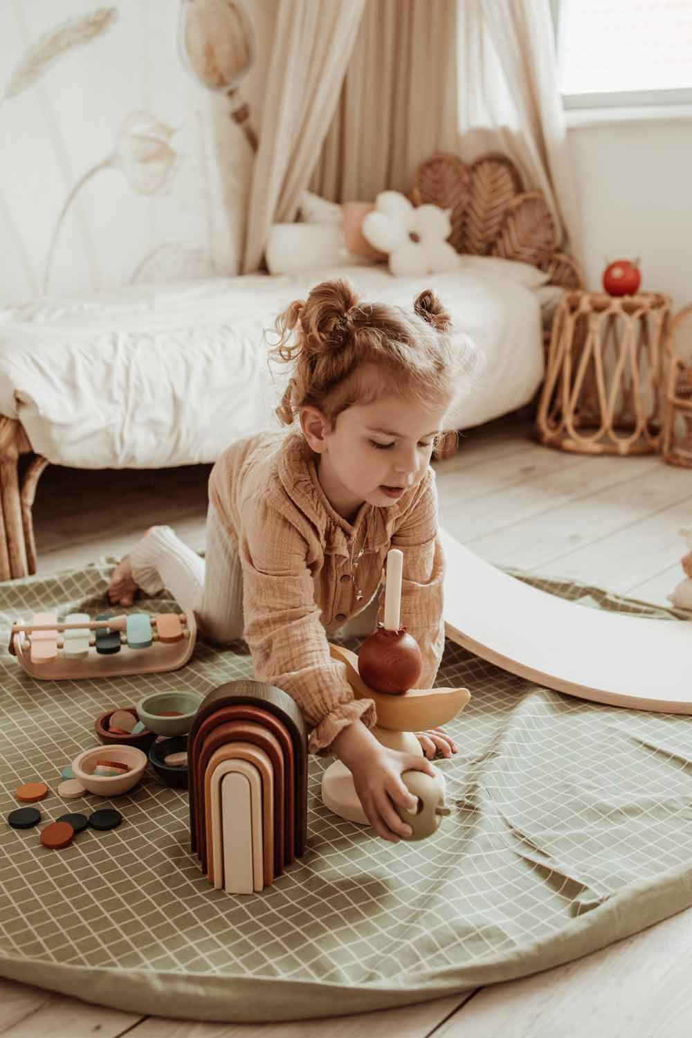 Organic Grid Green Storage Bag