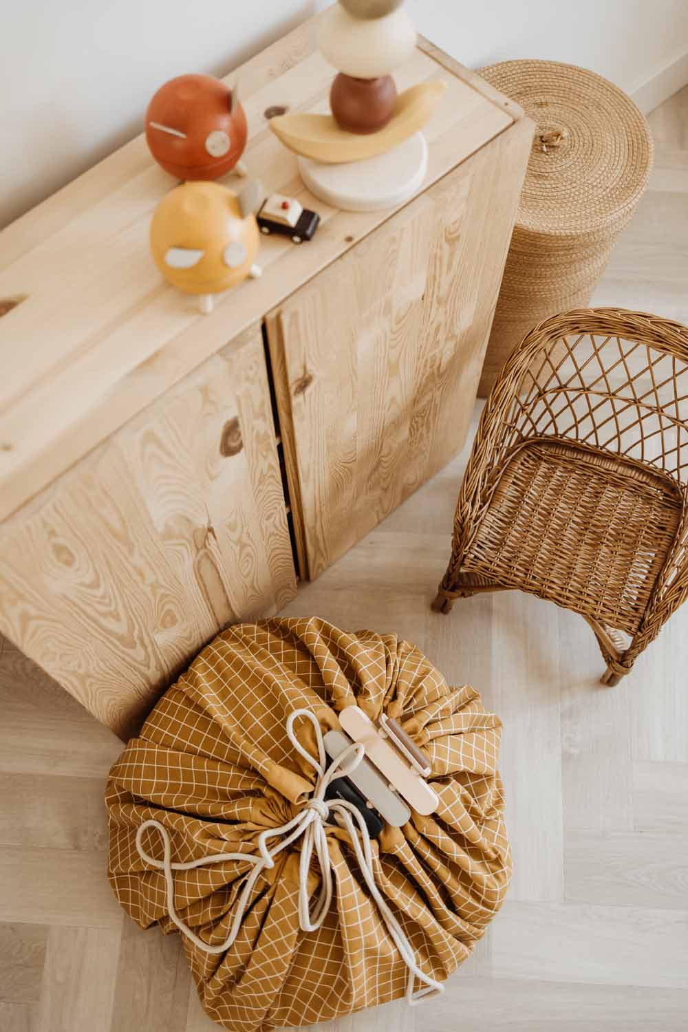 Organic Grid Mustard Storage Bag