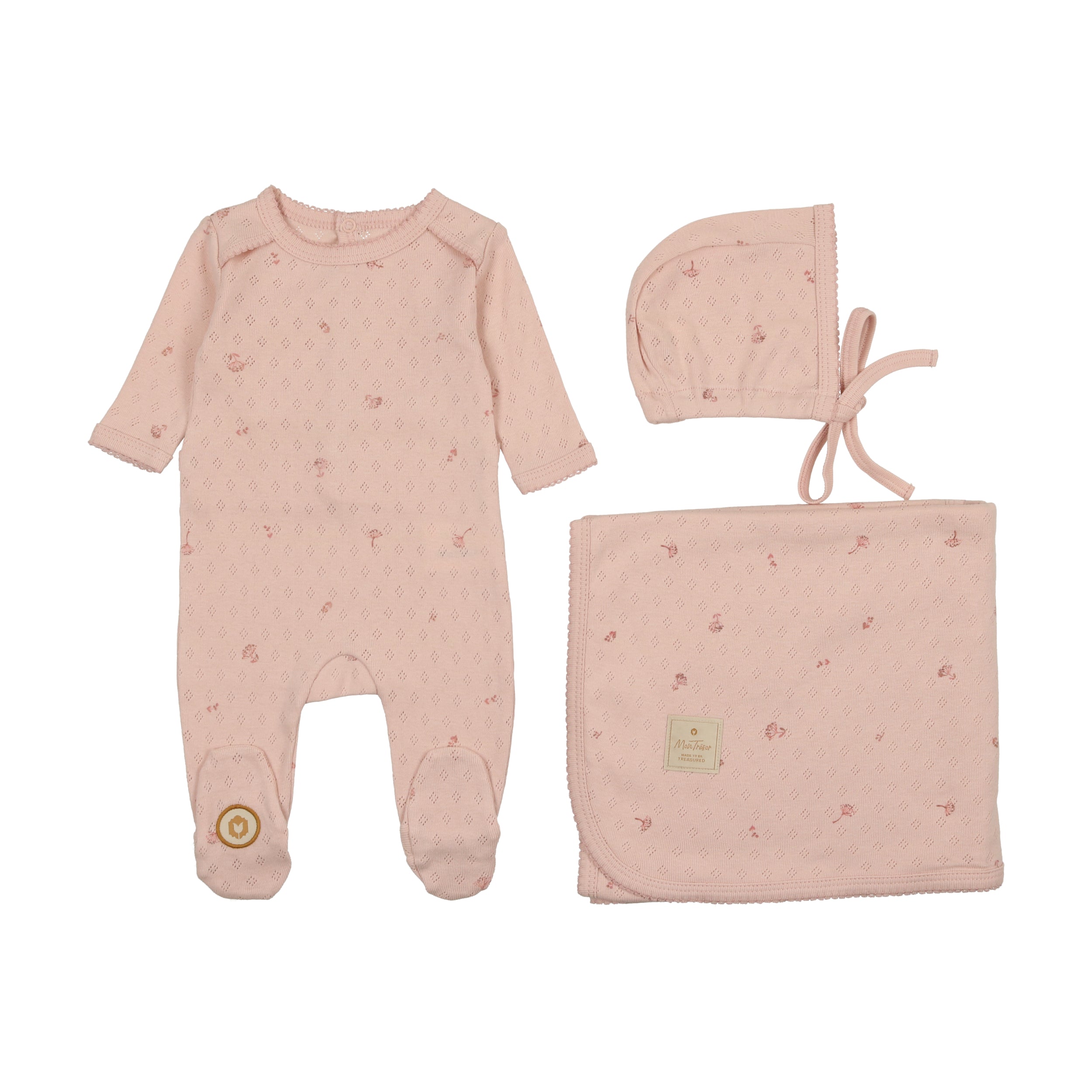 Pointelle Posies Layette Set