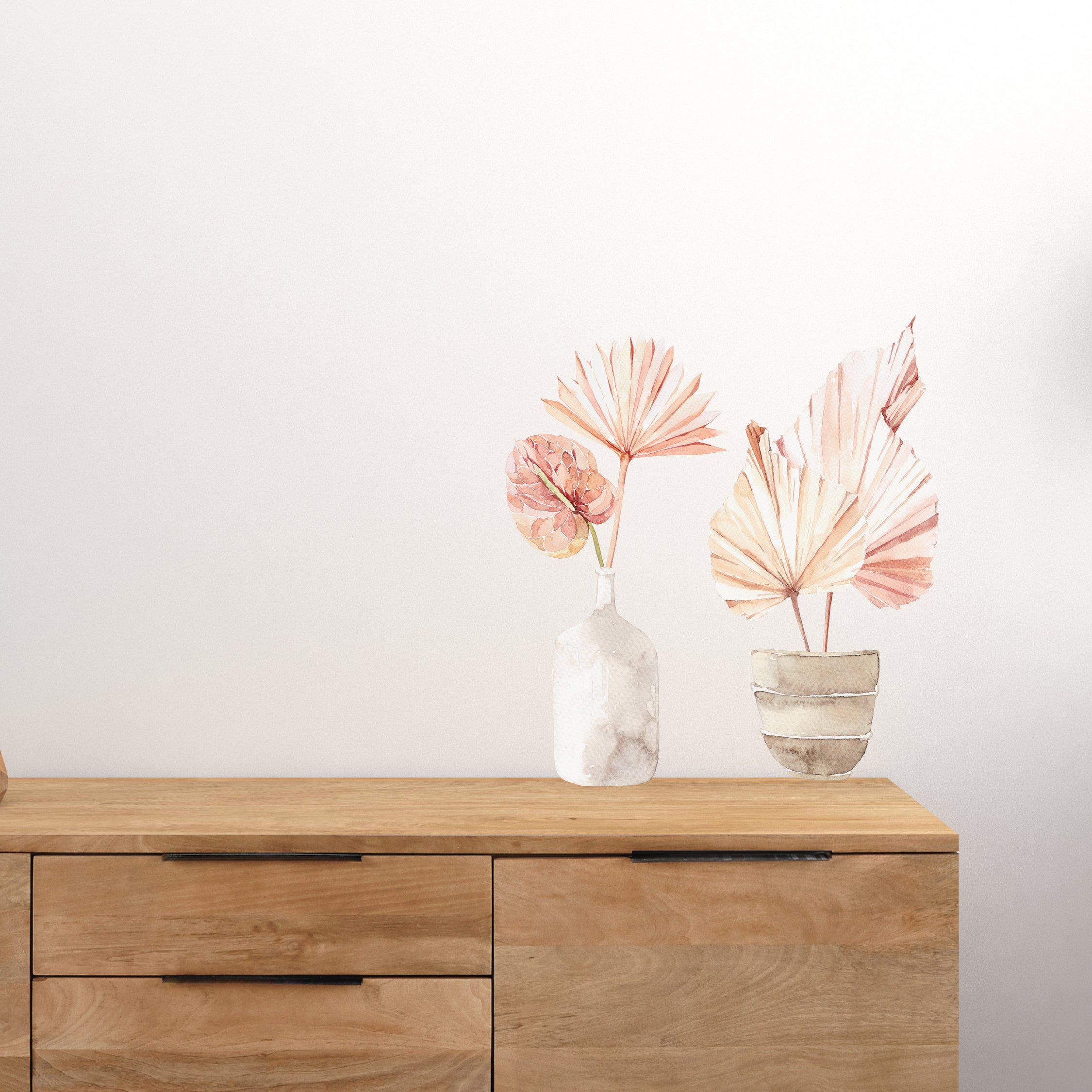 Boho Palms Pot Small Decal Set