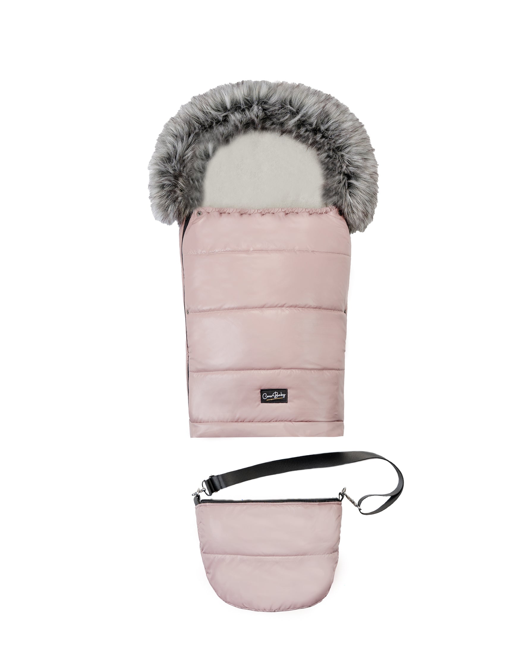 Pastel Pink Organic Premium Wool Adjustable Footmuff