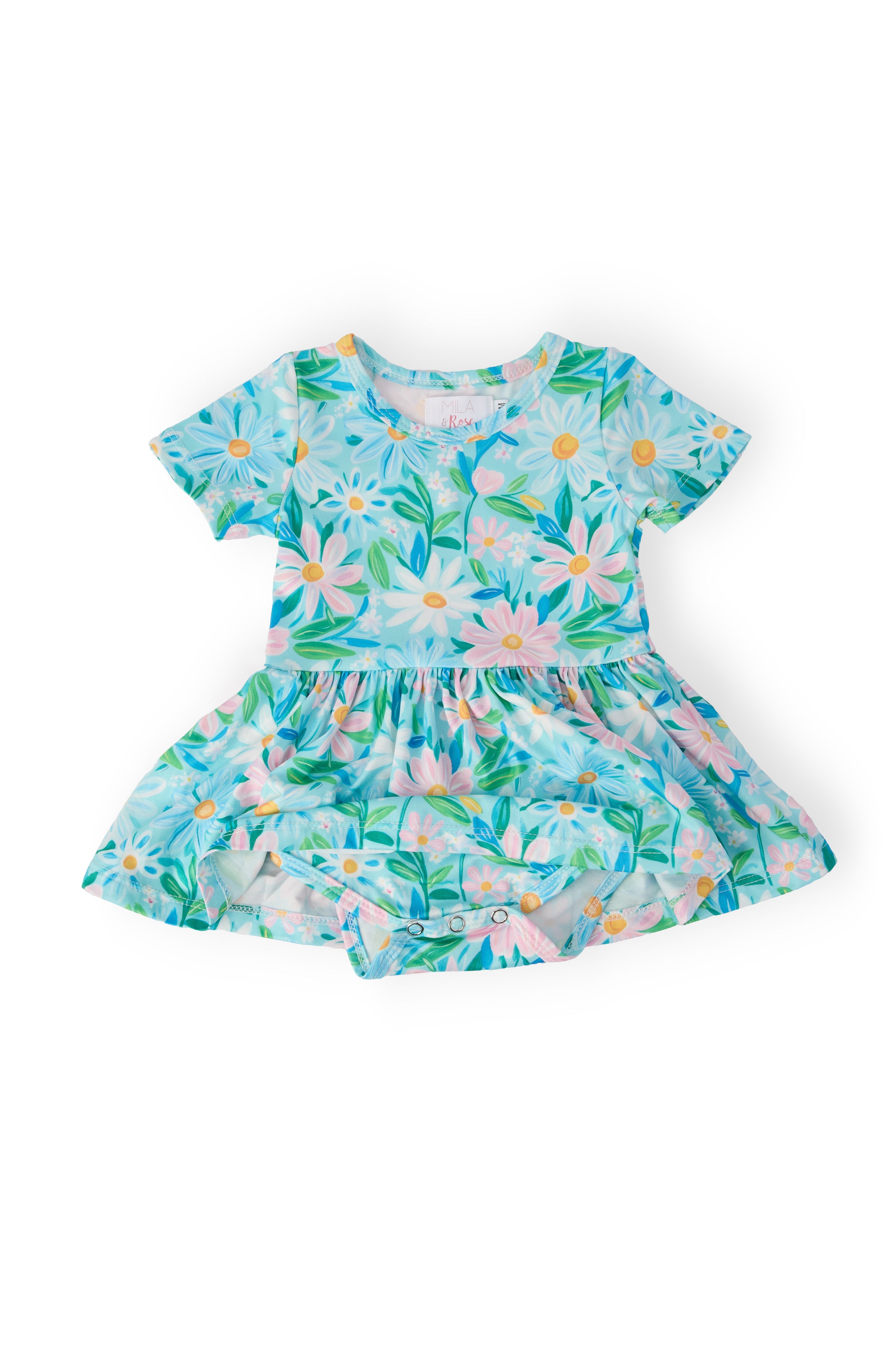 Preppy Daisies S/s Twirl Bodysuit