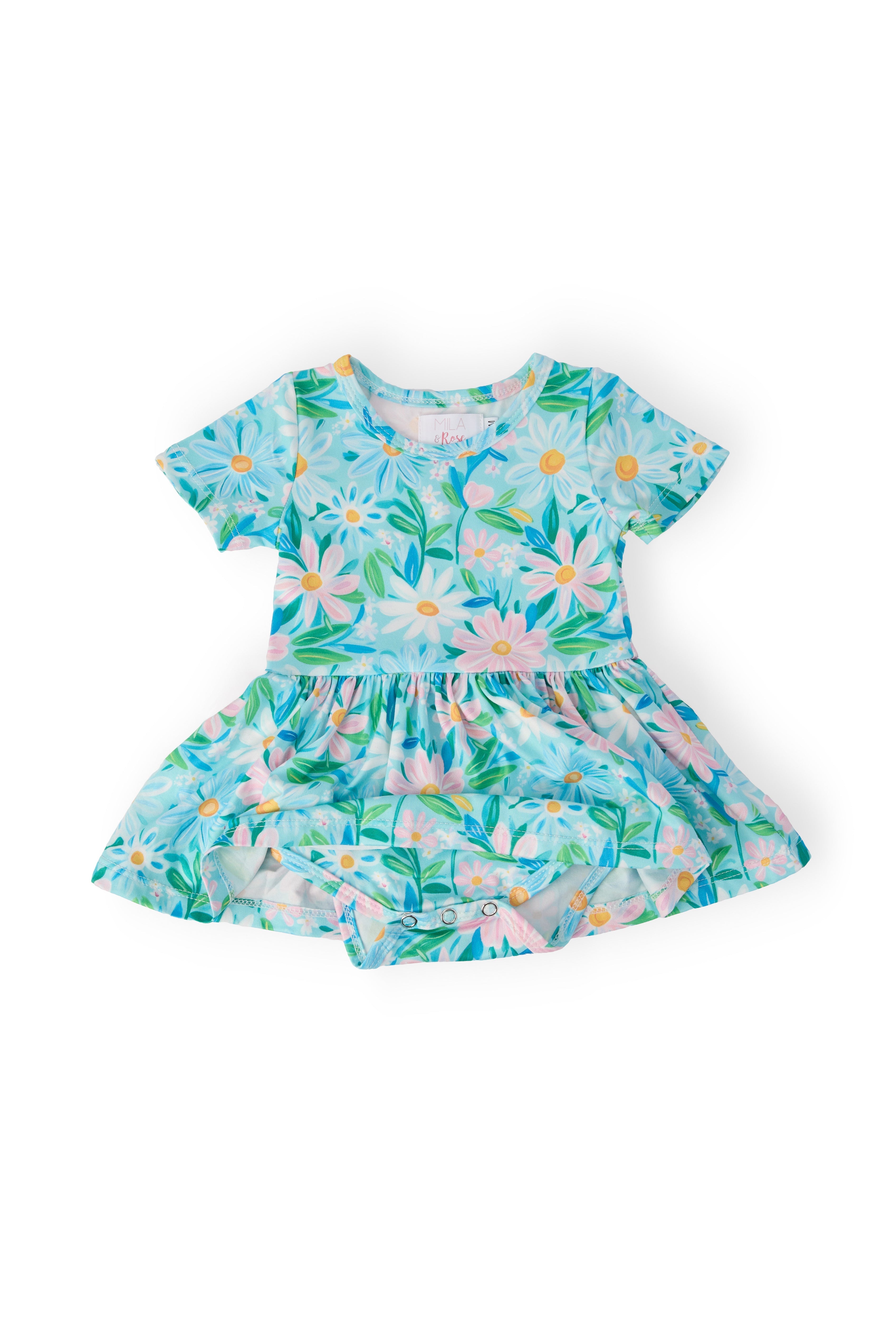 Preppy Daisies S/s Twirl Bodysuit