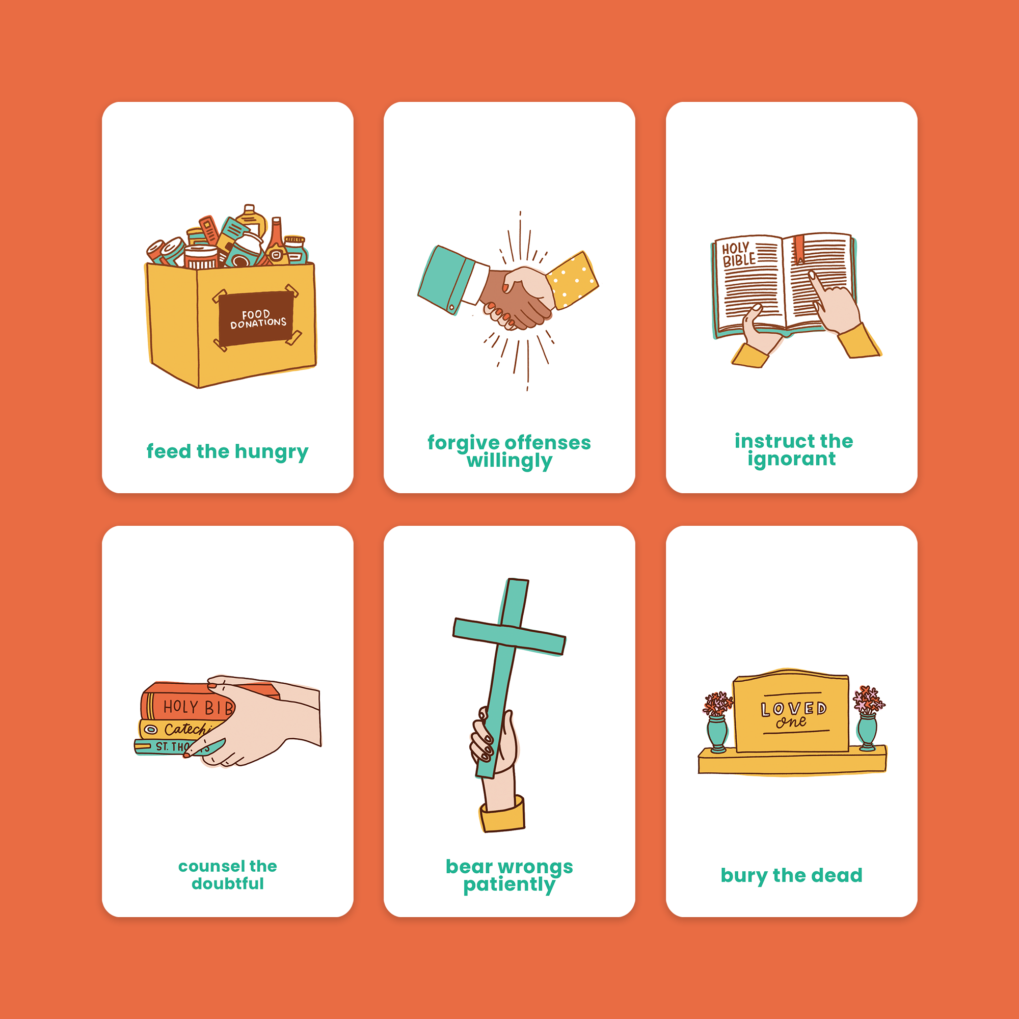 Dodge The Devil: Works Of Mercy (a Holy Twist On Old Maid!)