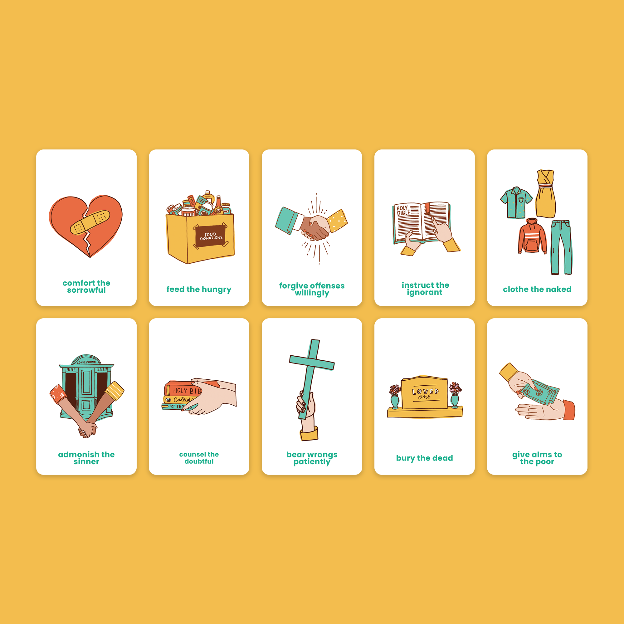 Dodge The Devil: Works Of Mercy (a Holy Twist On Old Maid!)