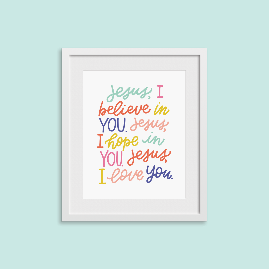 "act Of Faith, Hope, And Love" Prayer Print