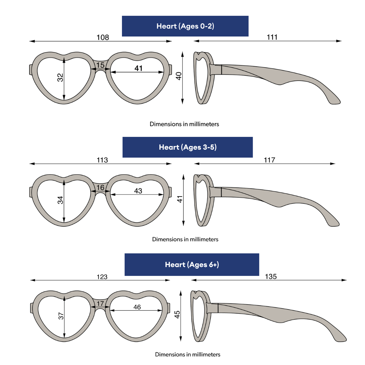 Sweet Cream Heart | Rose Gold Polarized Mirrored Lenses