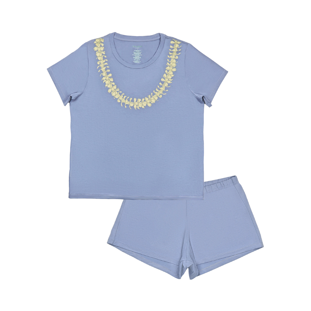 Lei Pua Kenikeni Women's Short Bamboo Pajamas