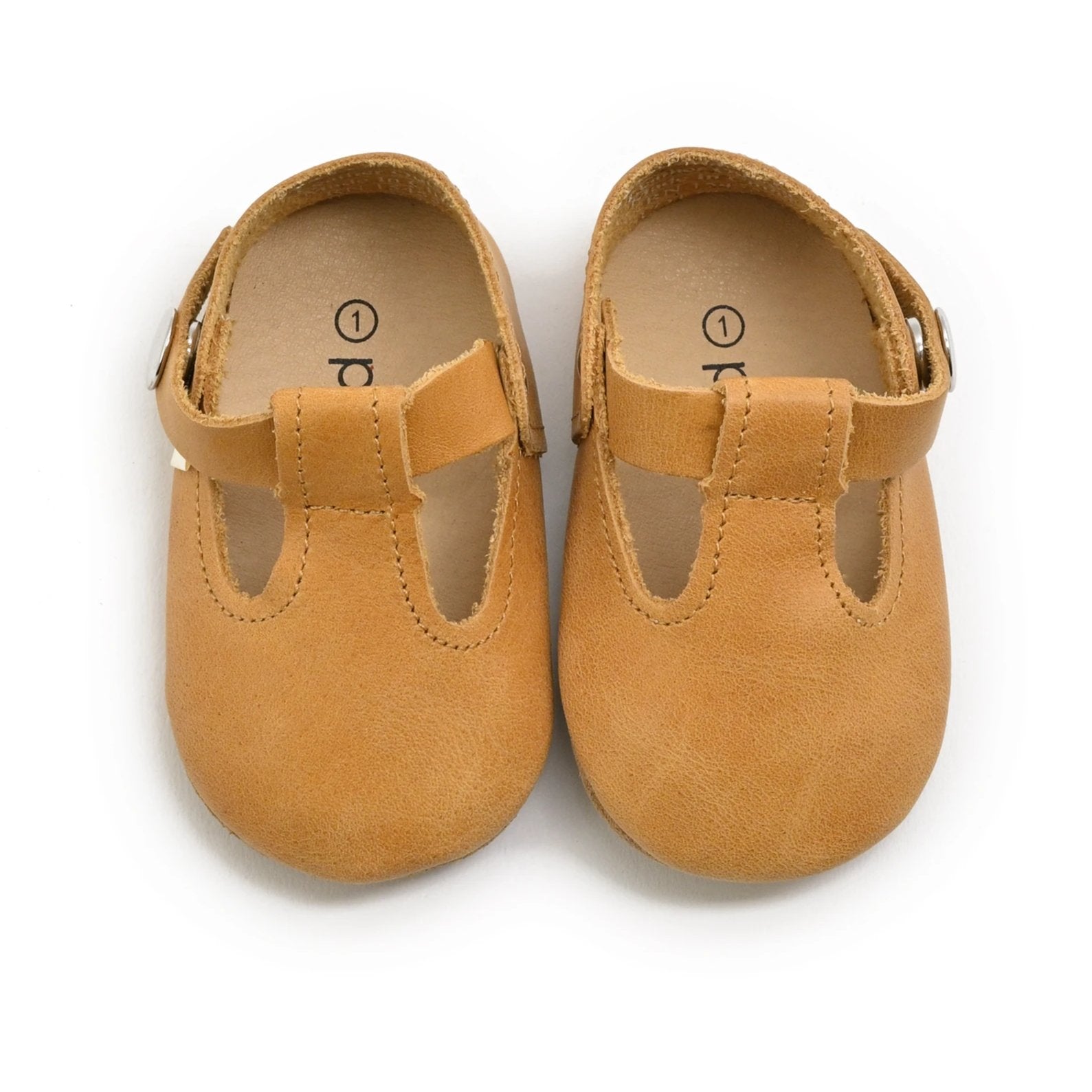 Natural - T-strap Mary Jane - Soft Sole
