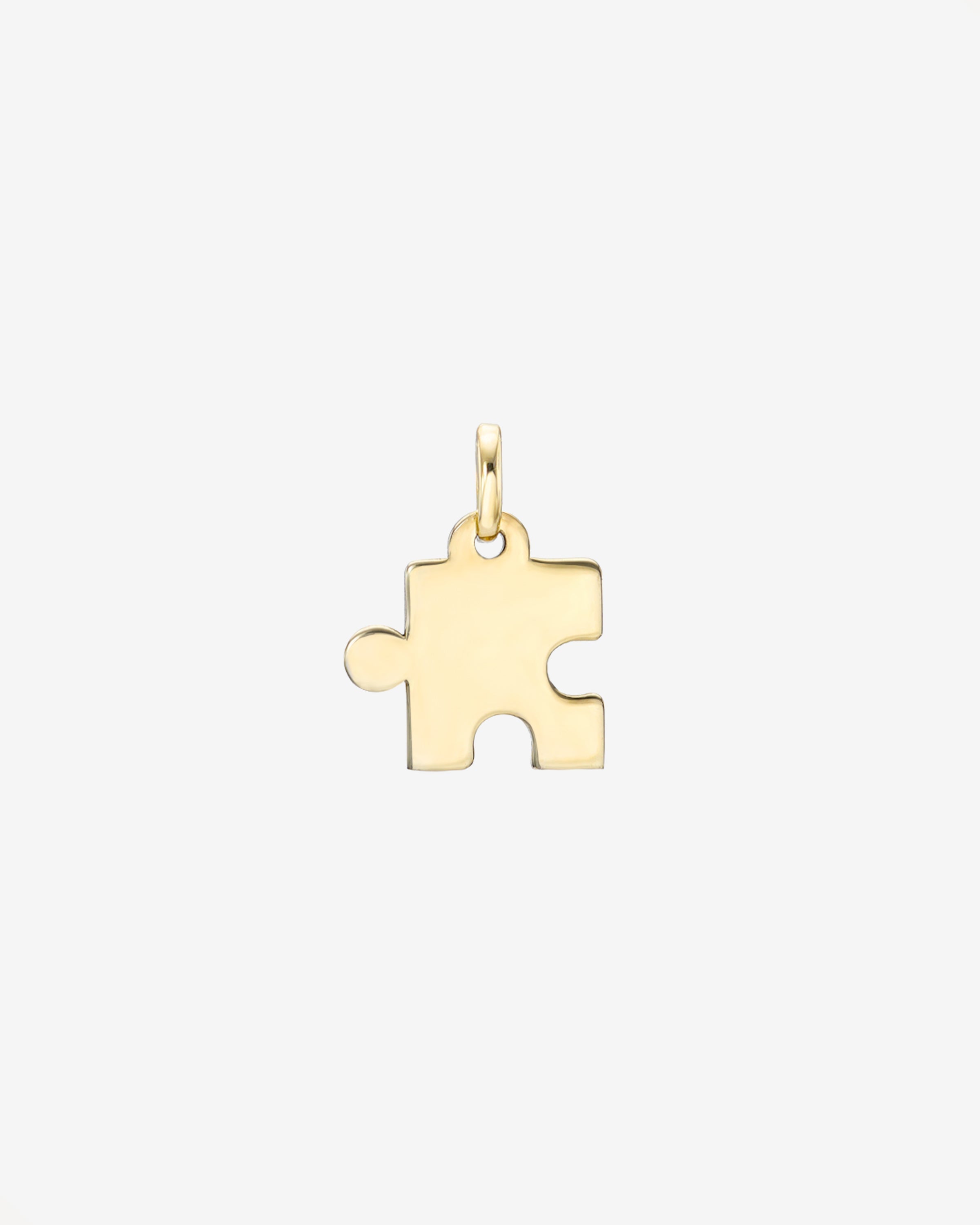 14k Gold Puzzle Piece Pendant