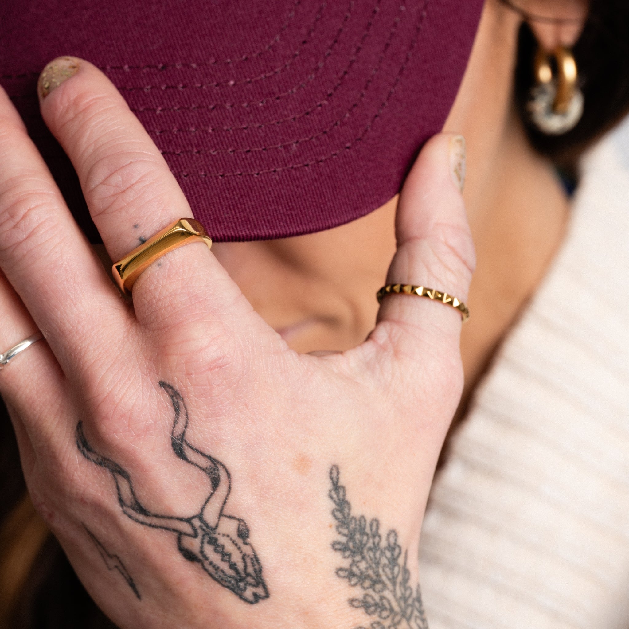 Pyramid Spike Ring