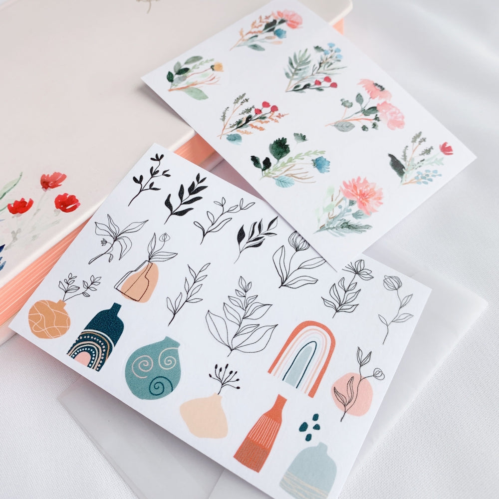 Floral Charm Washi Paper Sticker Set by The Washi Tape Shop
