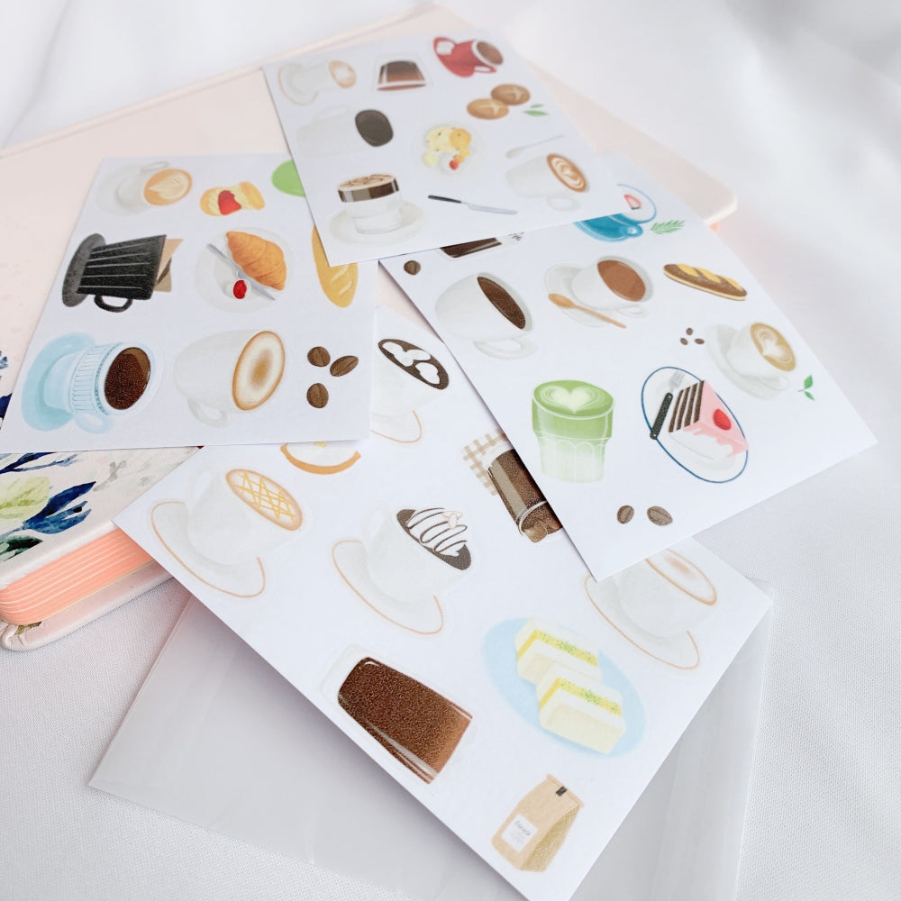 Cosy Teatime Washi Paper Sticker Set by The Washi Tape Shop