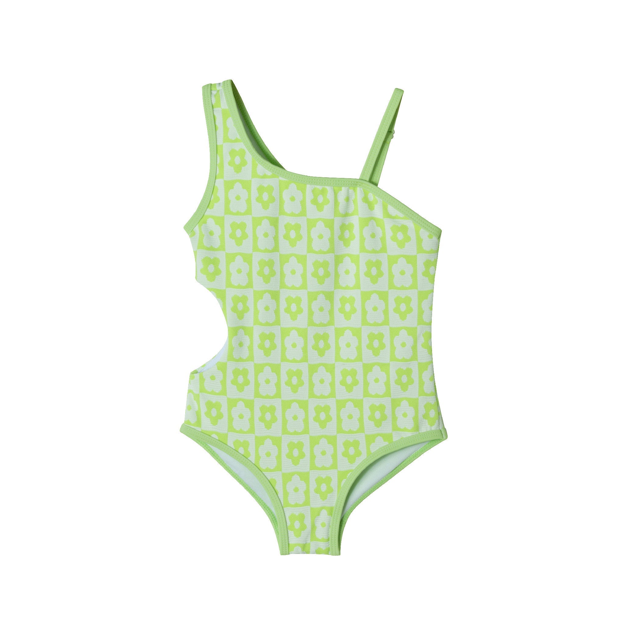 Kids (2-6x) One-piece Swimsuit | Green Floral