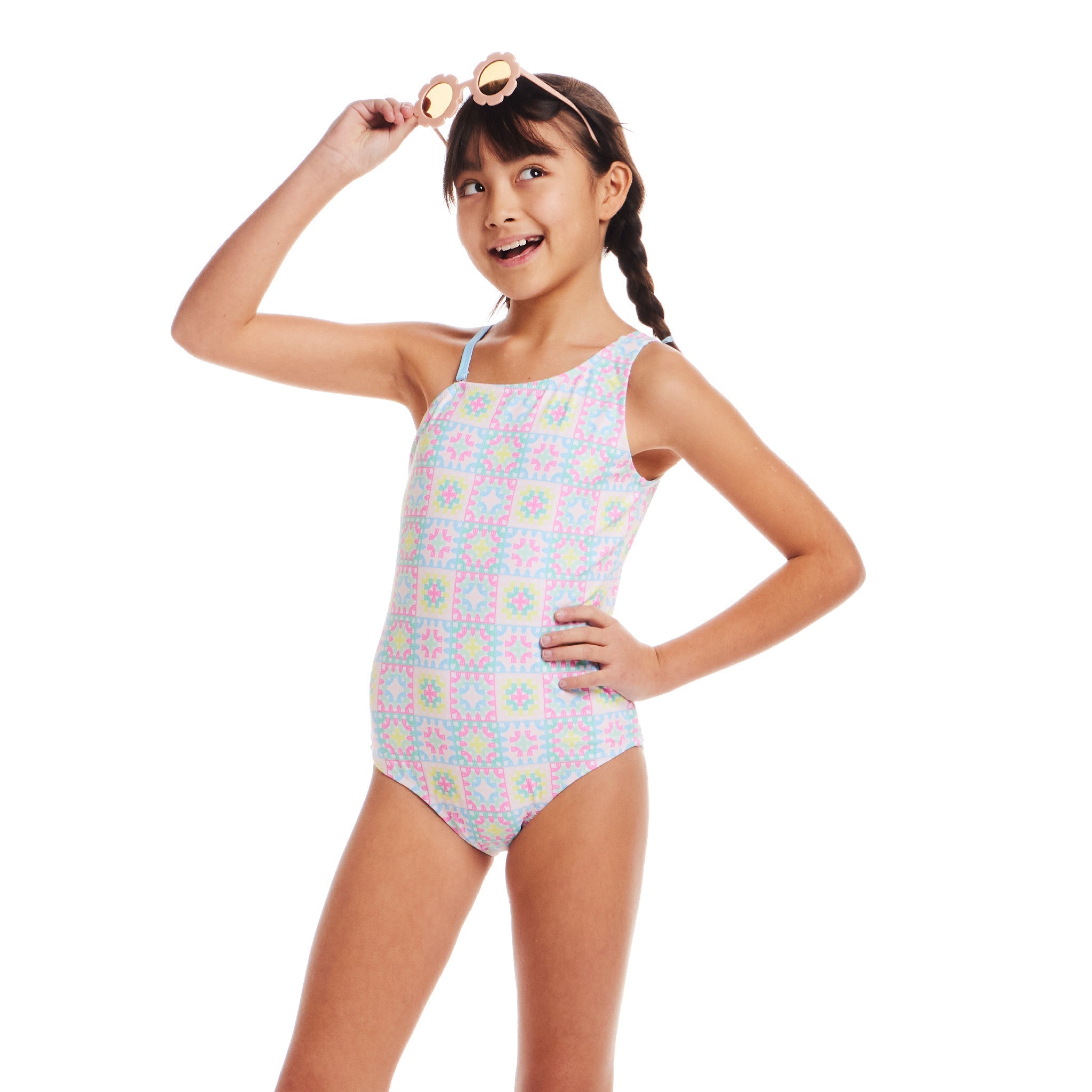 Kids (7-16) One-piece Swimsuit | Crochet Look
